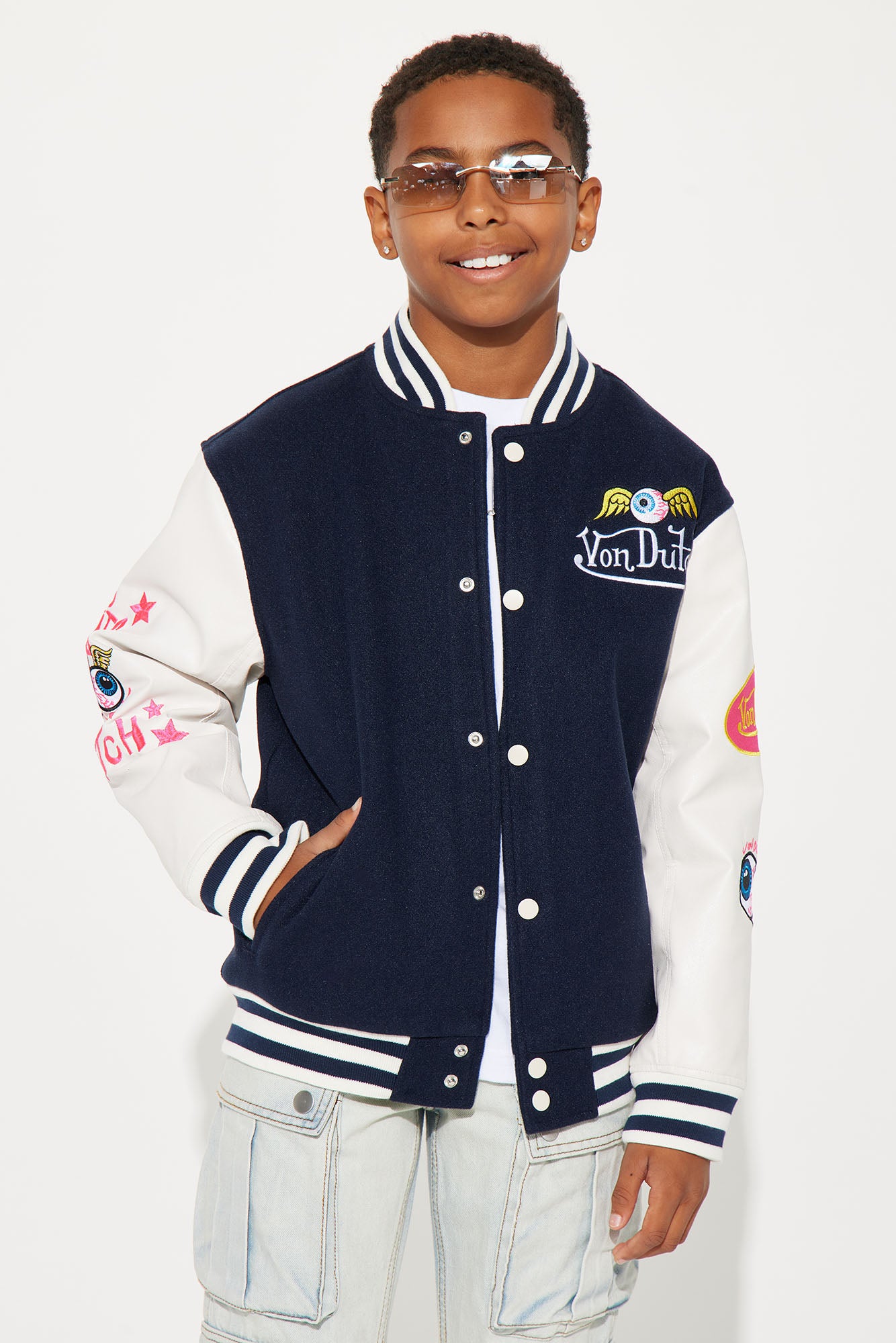 Mini Von Dutch Eyeball Varsity Jacket