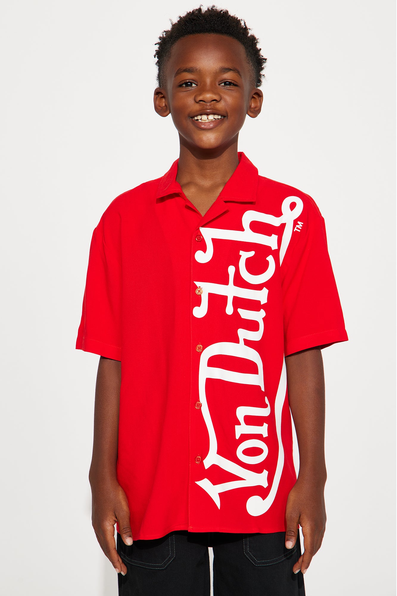 Mini Von Dutch Oversized White Font Shirt