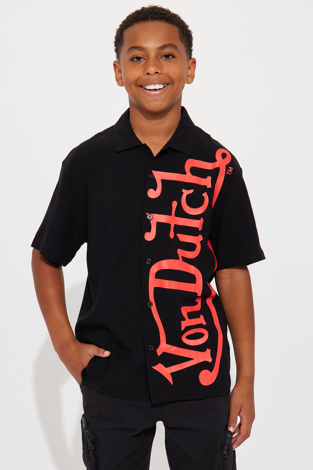 Mini Von Dutch Oversized Red Font Shirt