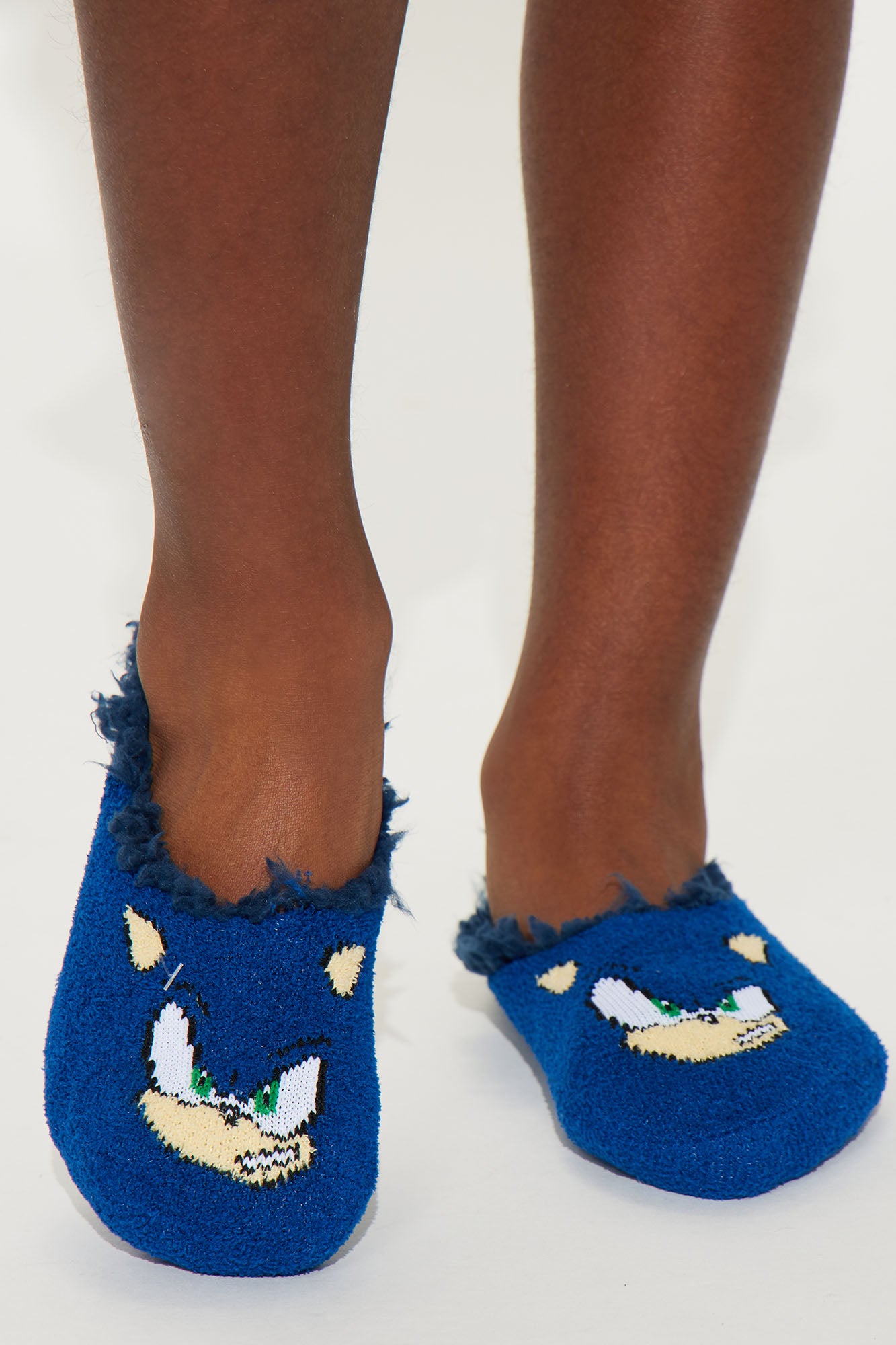 Mini Sonic Boys Fuzzy Ankle Slipper