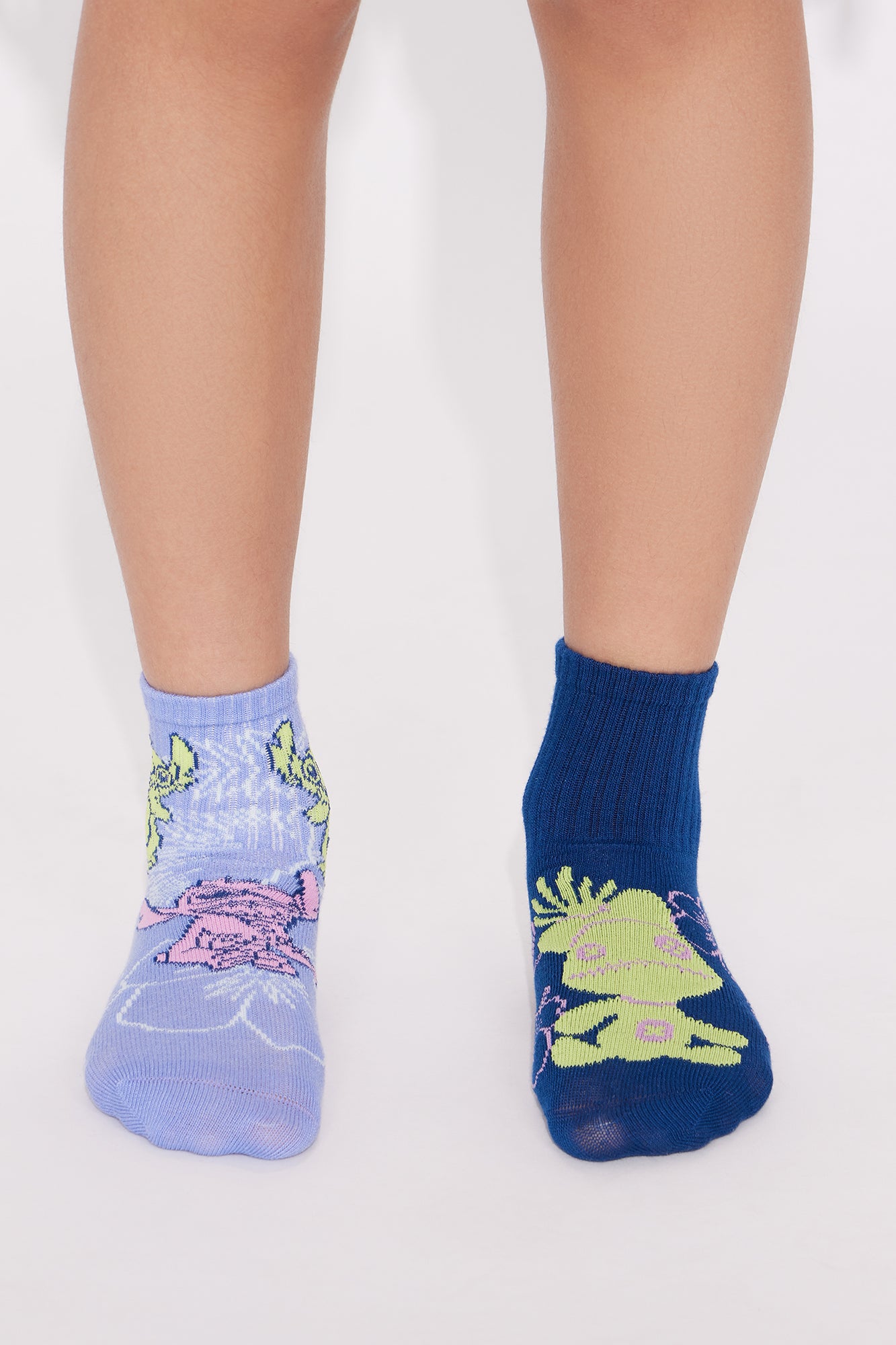 Mini Stitch Lettuce Edge Mid Crew Socks 5 Pack