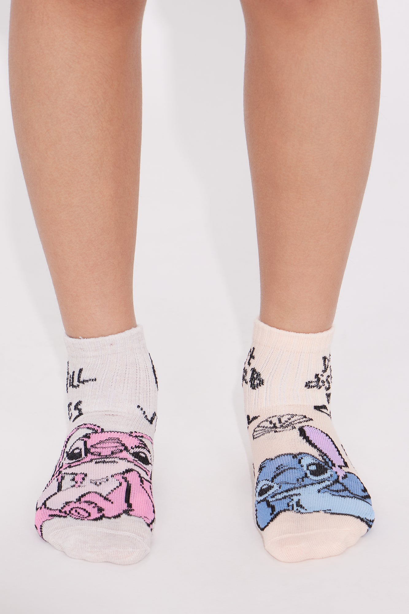 Mini Stitch And Angel Always Chill Mid Crew Socks 5 Pack