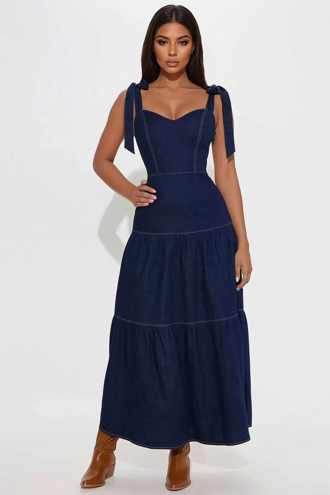 Imelda Denim Maxi Dress