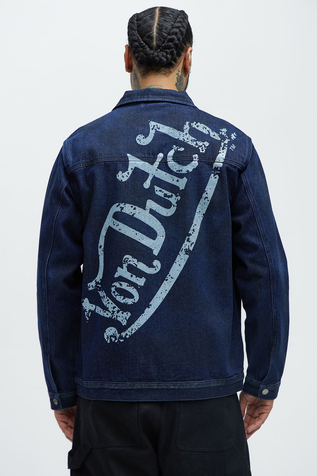 Von Dutch Oversized Font Denim Jacket