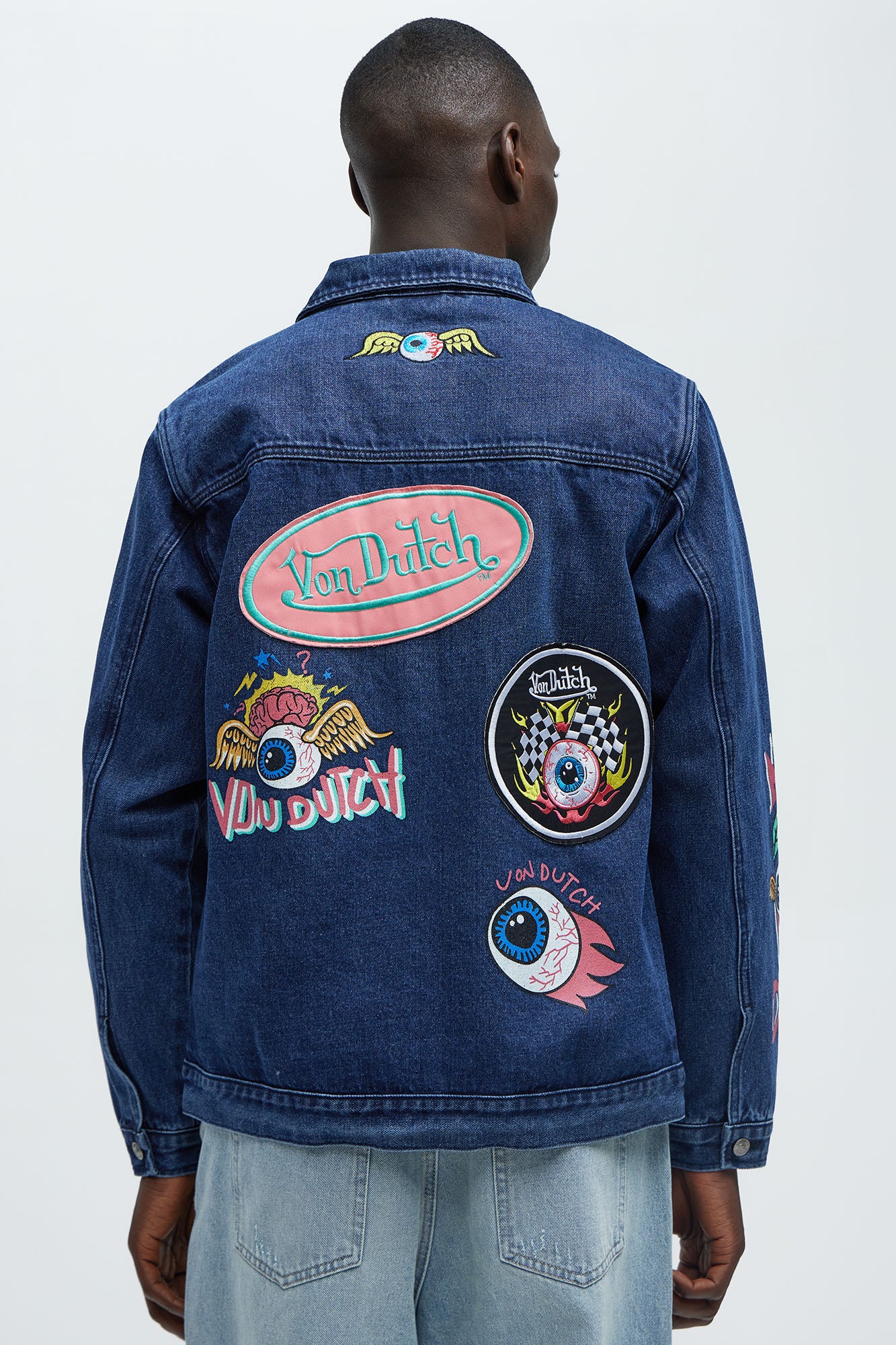 Von Dutch Patchwork Denim Jacket