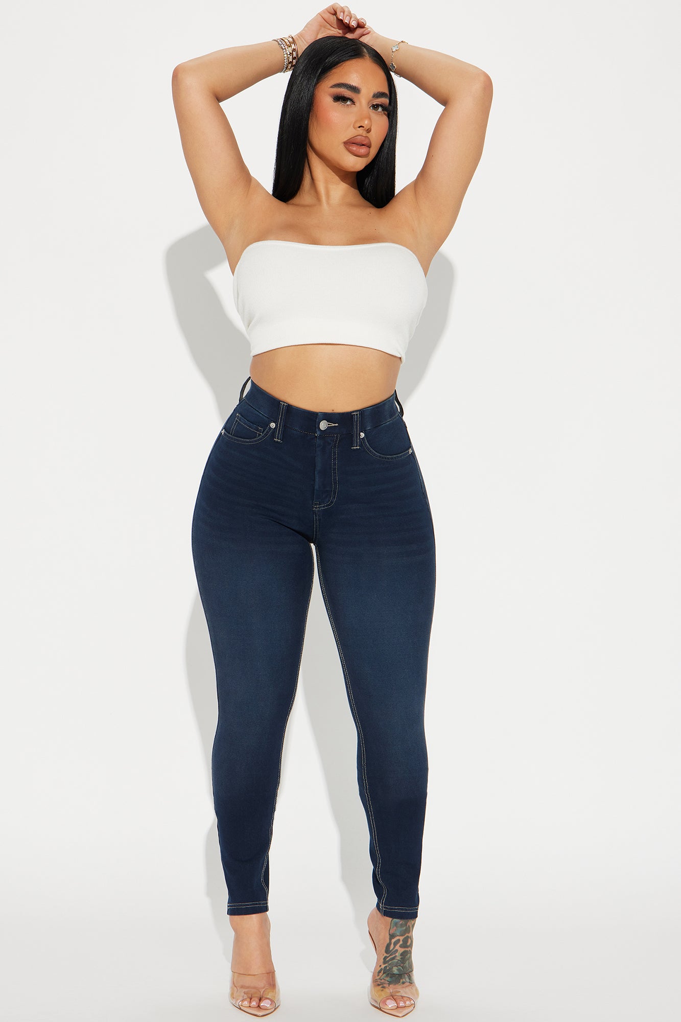 Off The Record Knit Denim Stretch Skinny Jeans