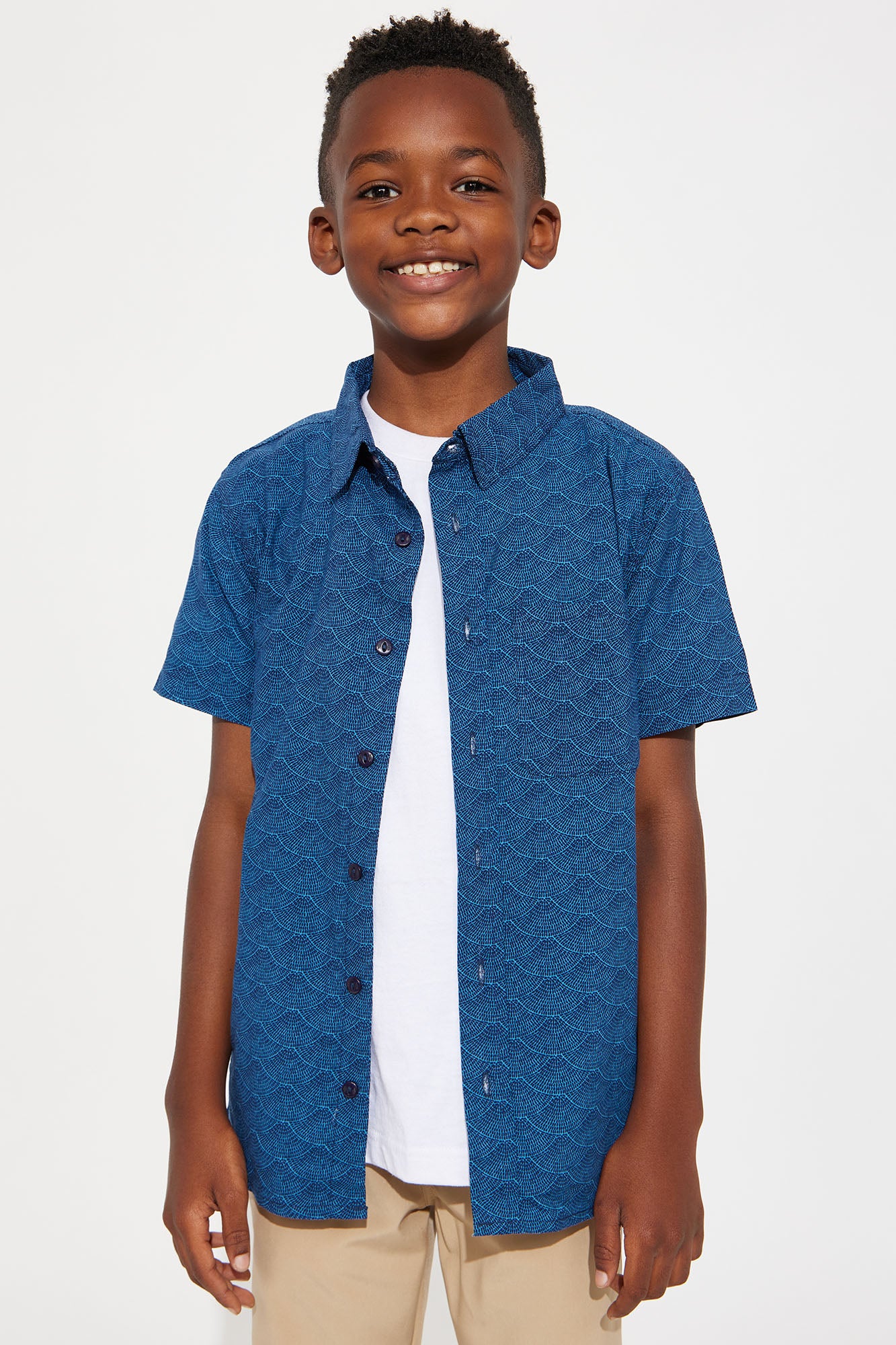 Mini Jason Woven Shirt And Twill Jogger Pant Set