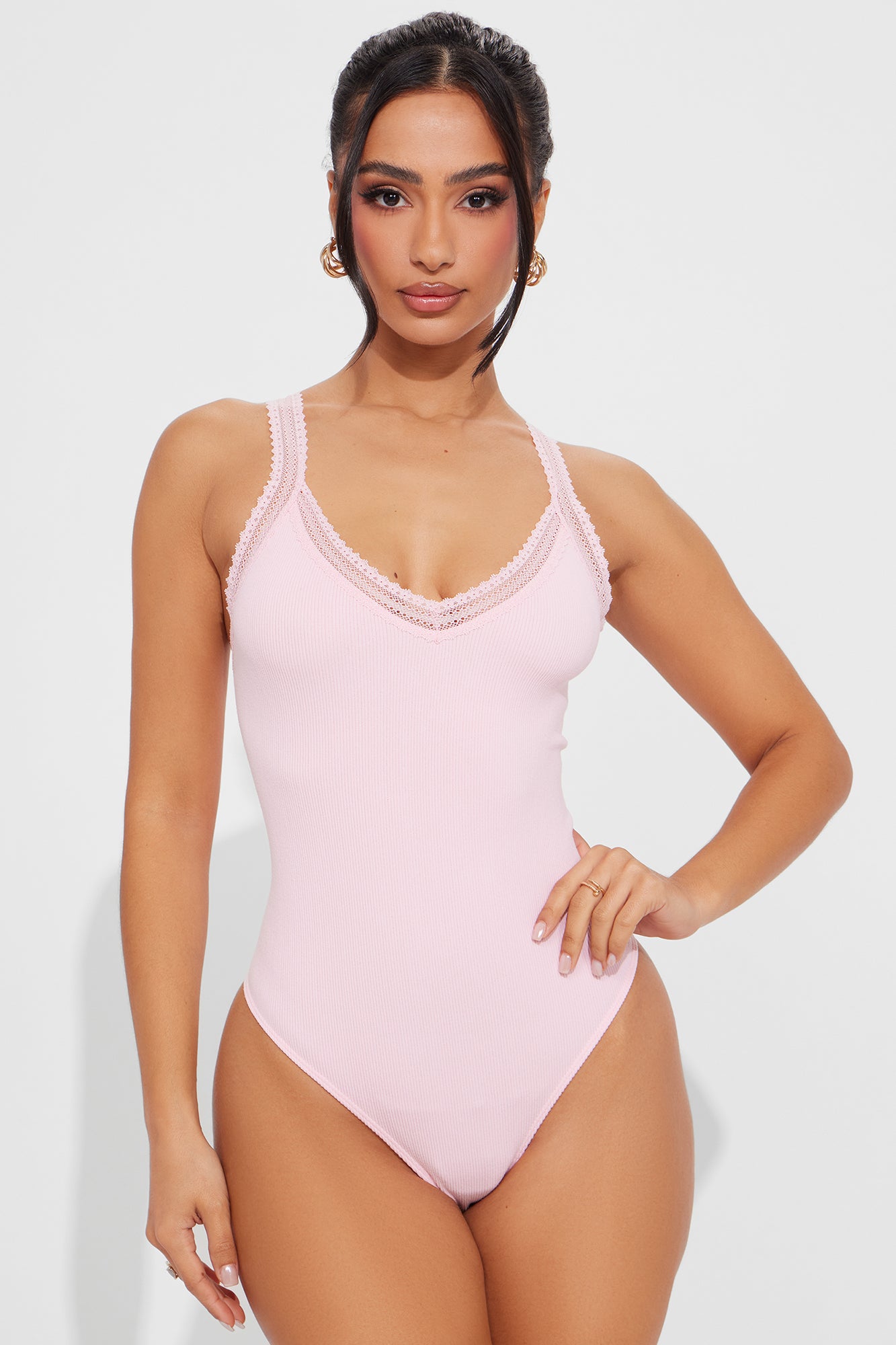 Minnie Lace Trim V-Neck Bodysuit
