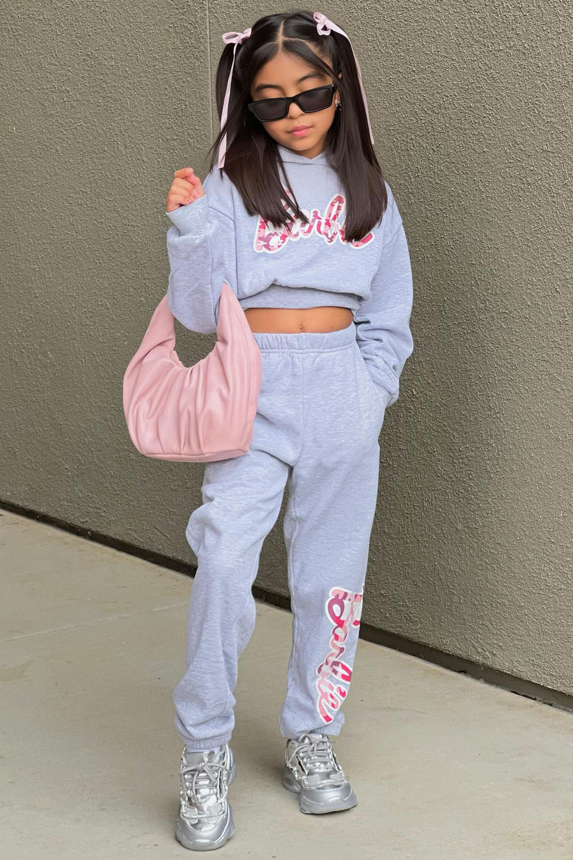 Mini Barbie Girl Fleece Jogger Set