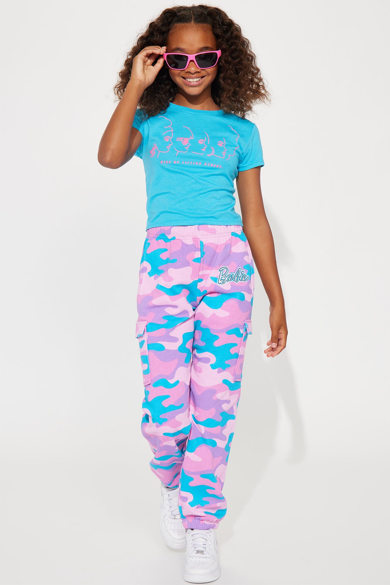 Mini Barbie Girl Bright Cargo Jogger Set