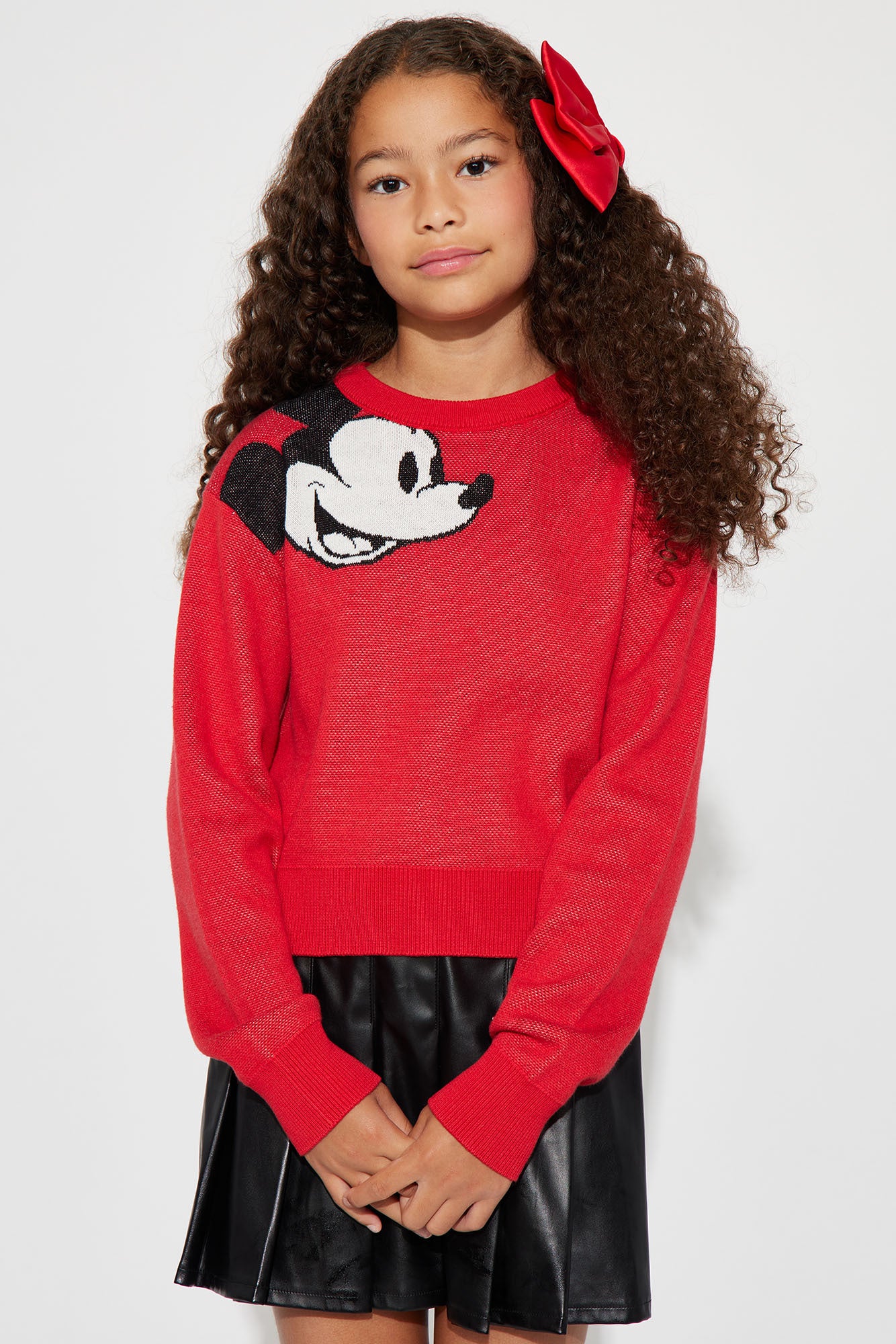Mini Vintage Mickey Mouse Cropped Sweater