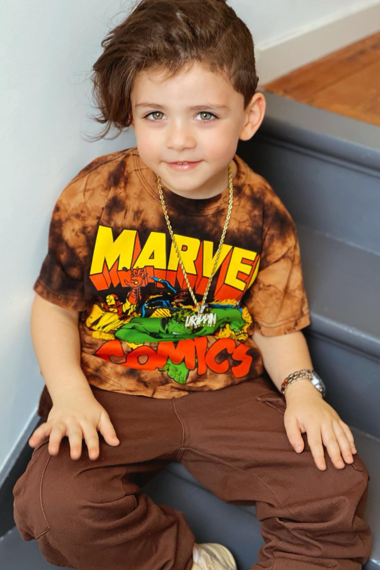 Mini Marvel Comics Tie Dye Tee
