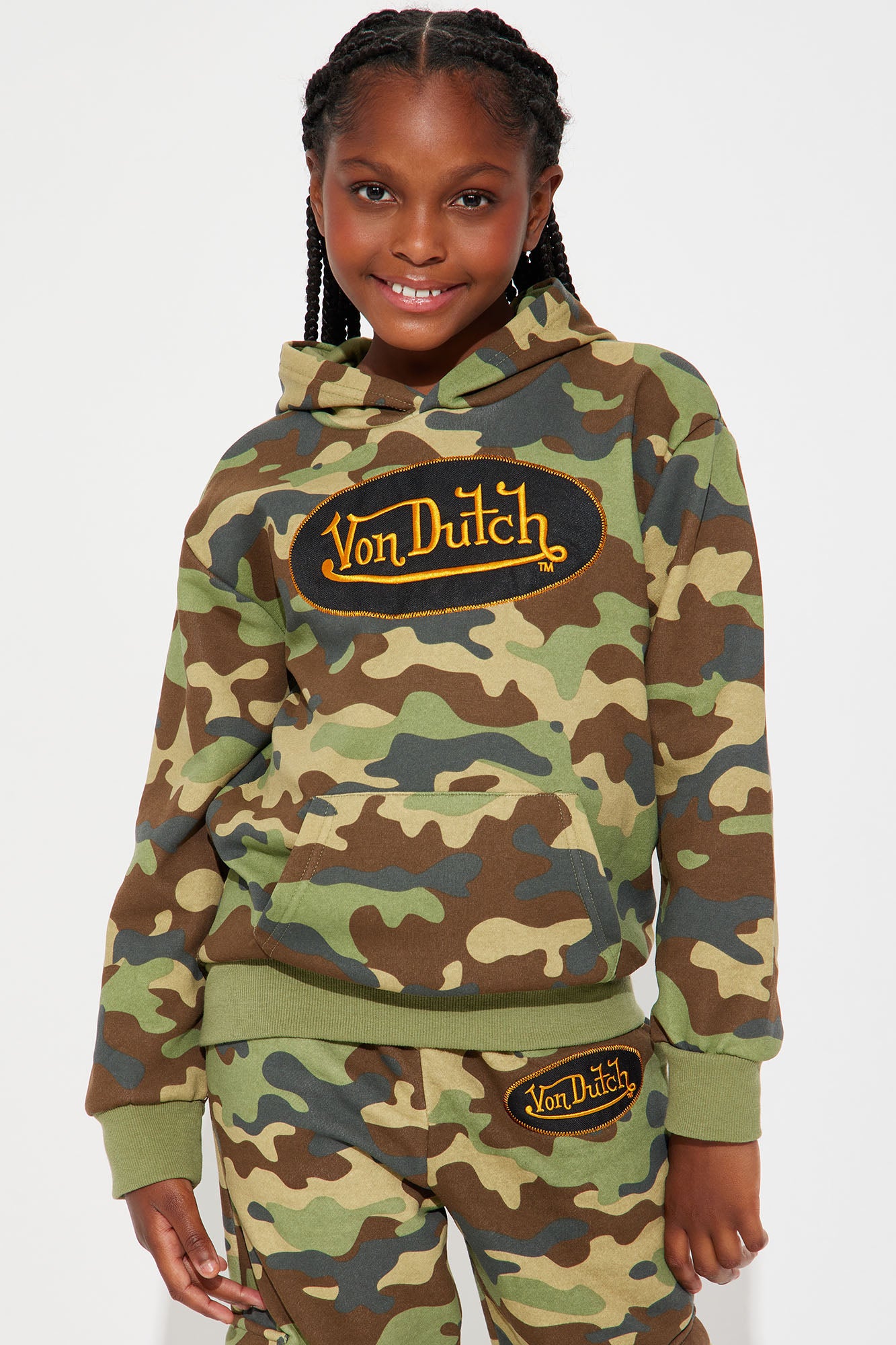 Mini Von Dutch Camo Patch Hoodie