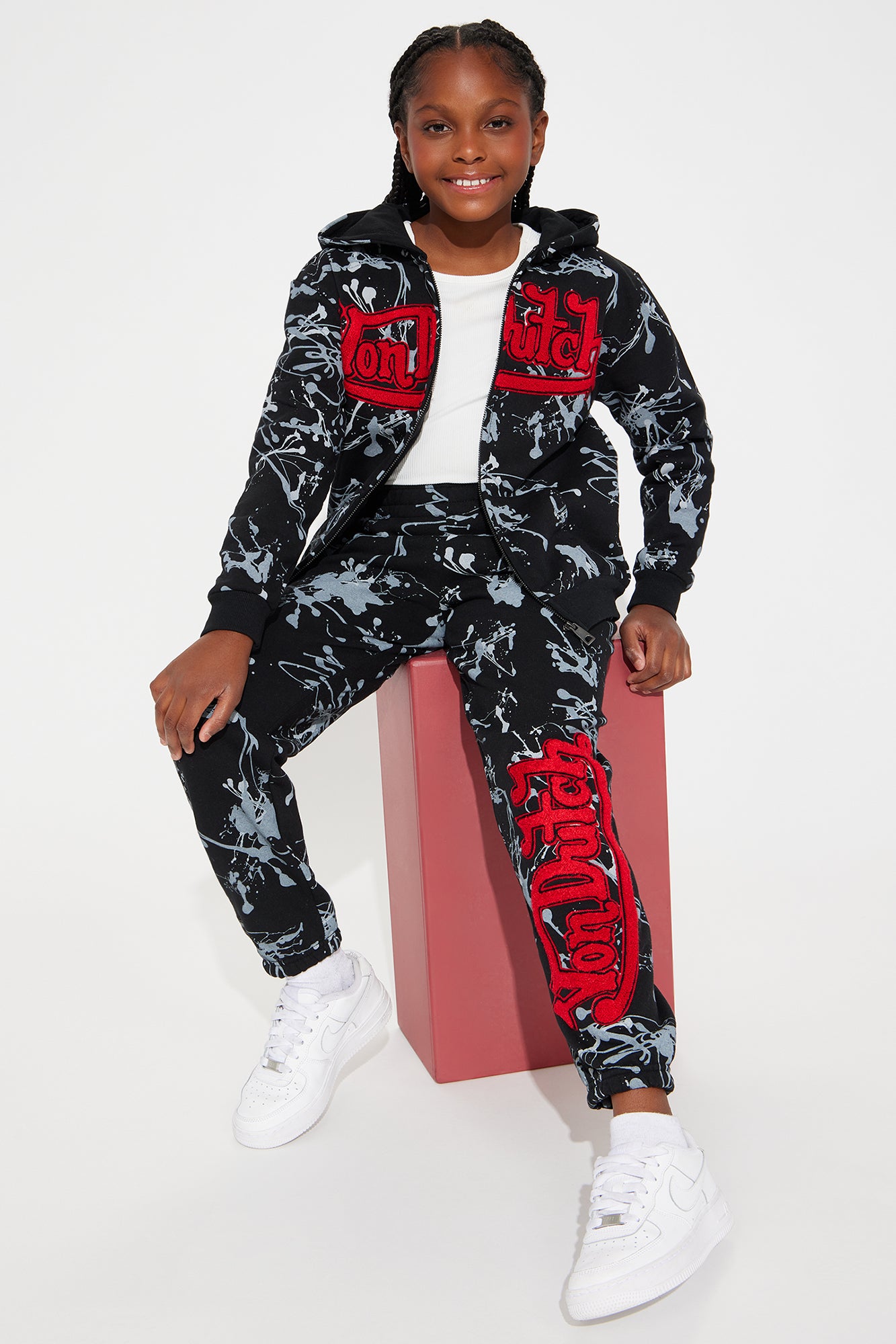 Mini Von Dutch Abstract Zip Up Hoodie