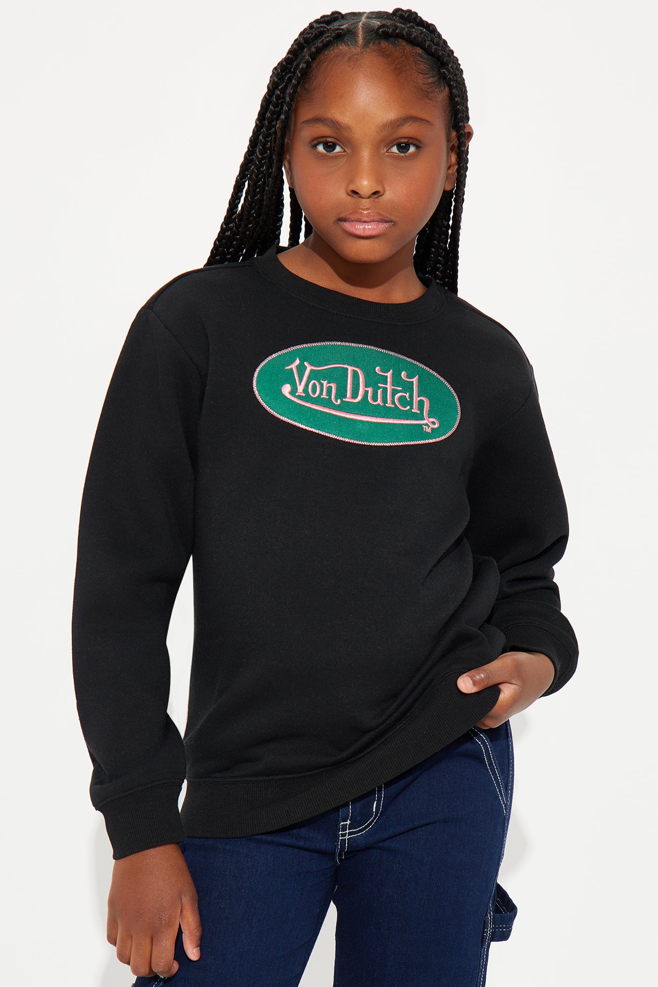 Mini Von Dutch Patch Crewneck Sweatshirt
