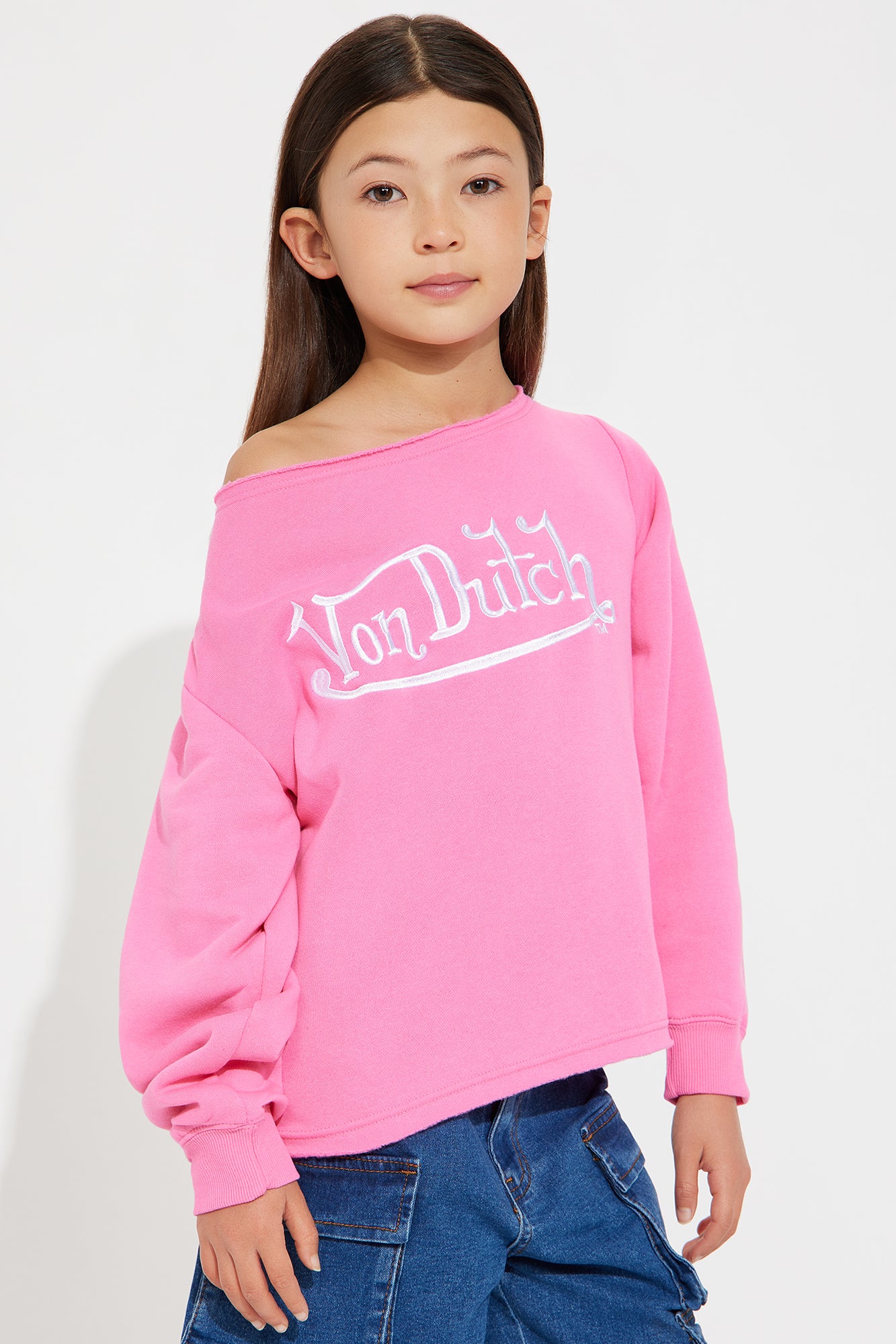 Mini Von Dutch Princess Off Shoulder Sweatshirt