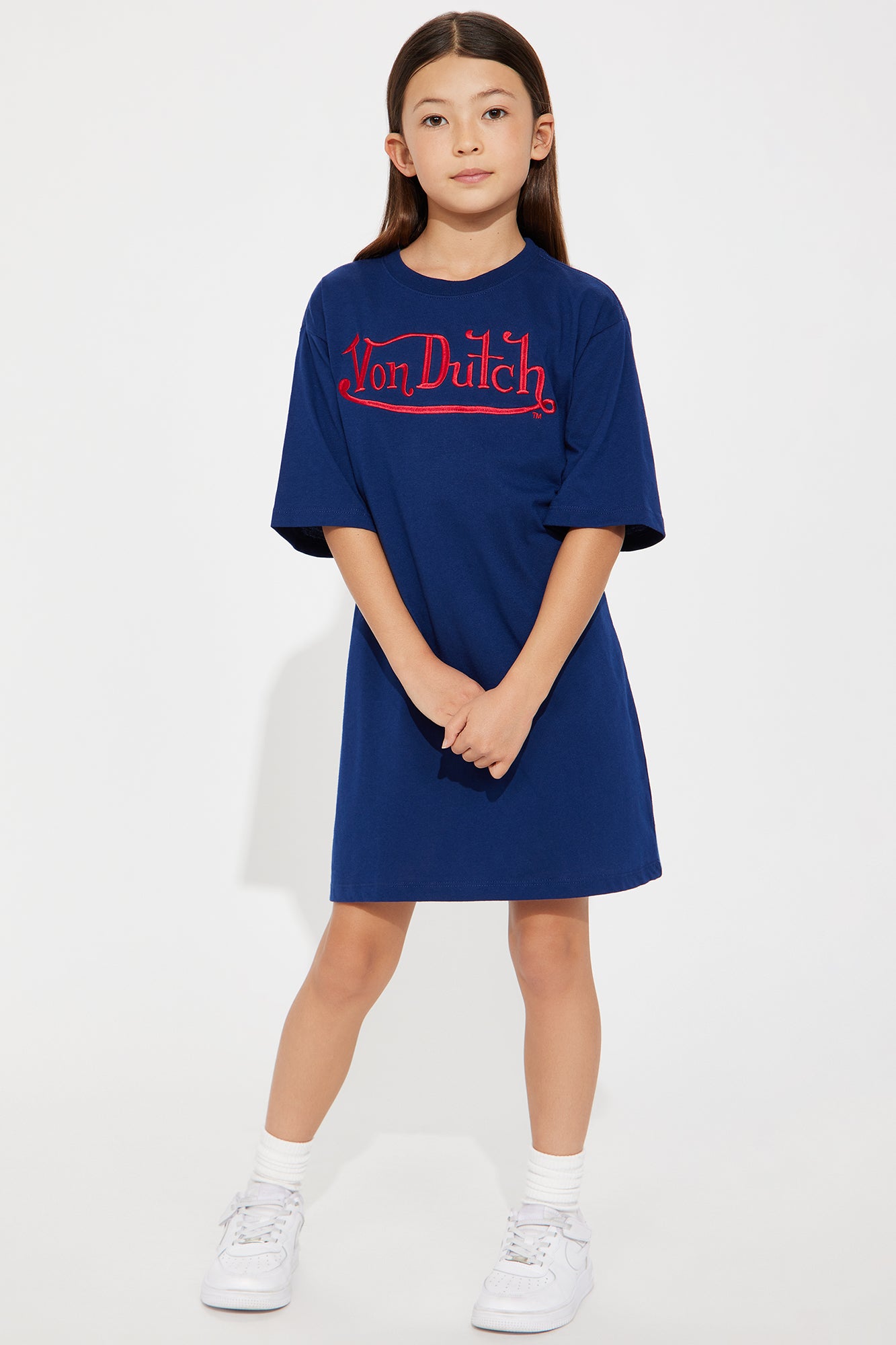 Mini Von Dutch Embroidered T-Shirt Dress