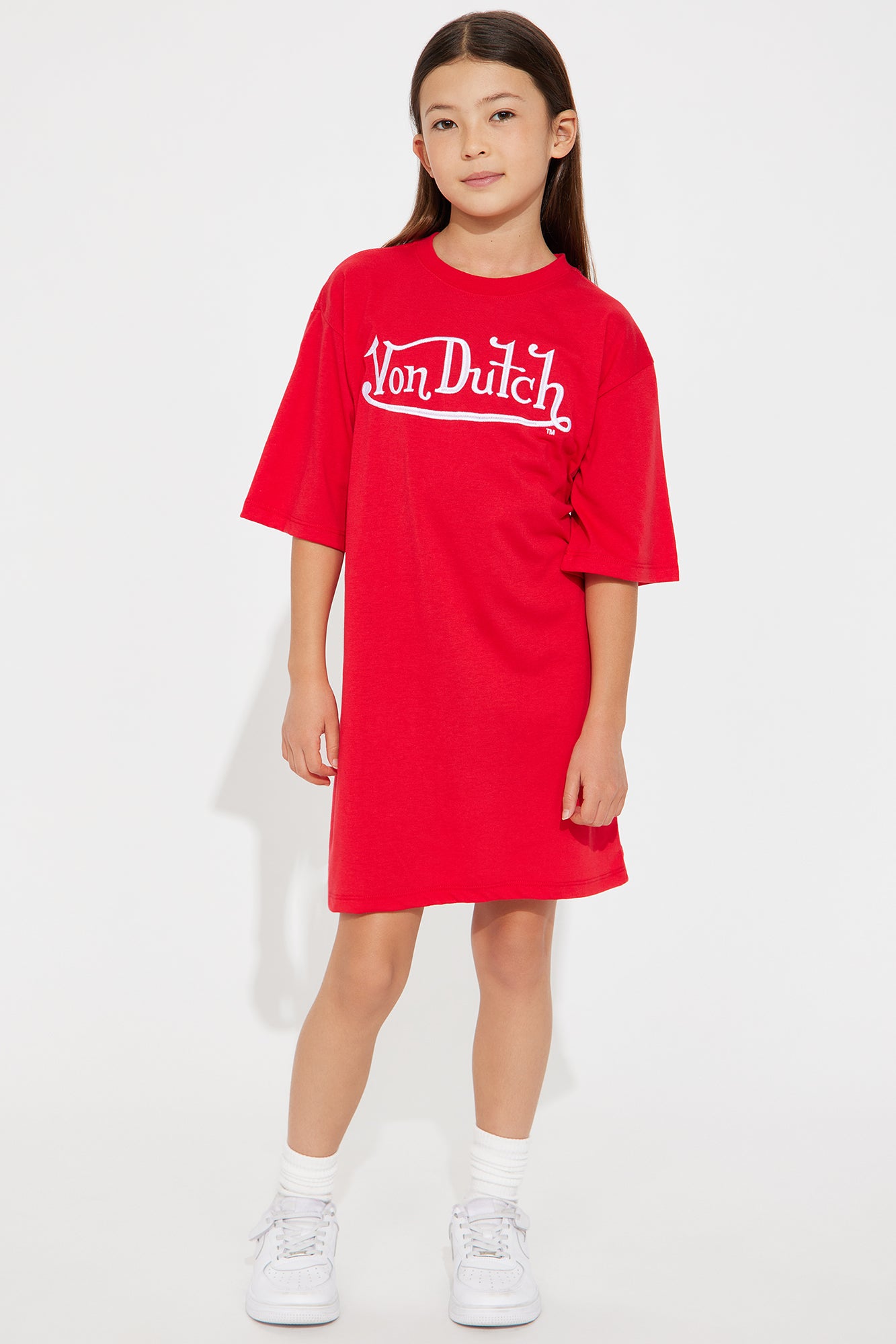 Mini Von Dutch Embroidered T-Shirt Dress
