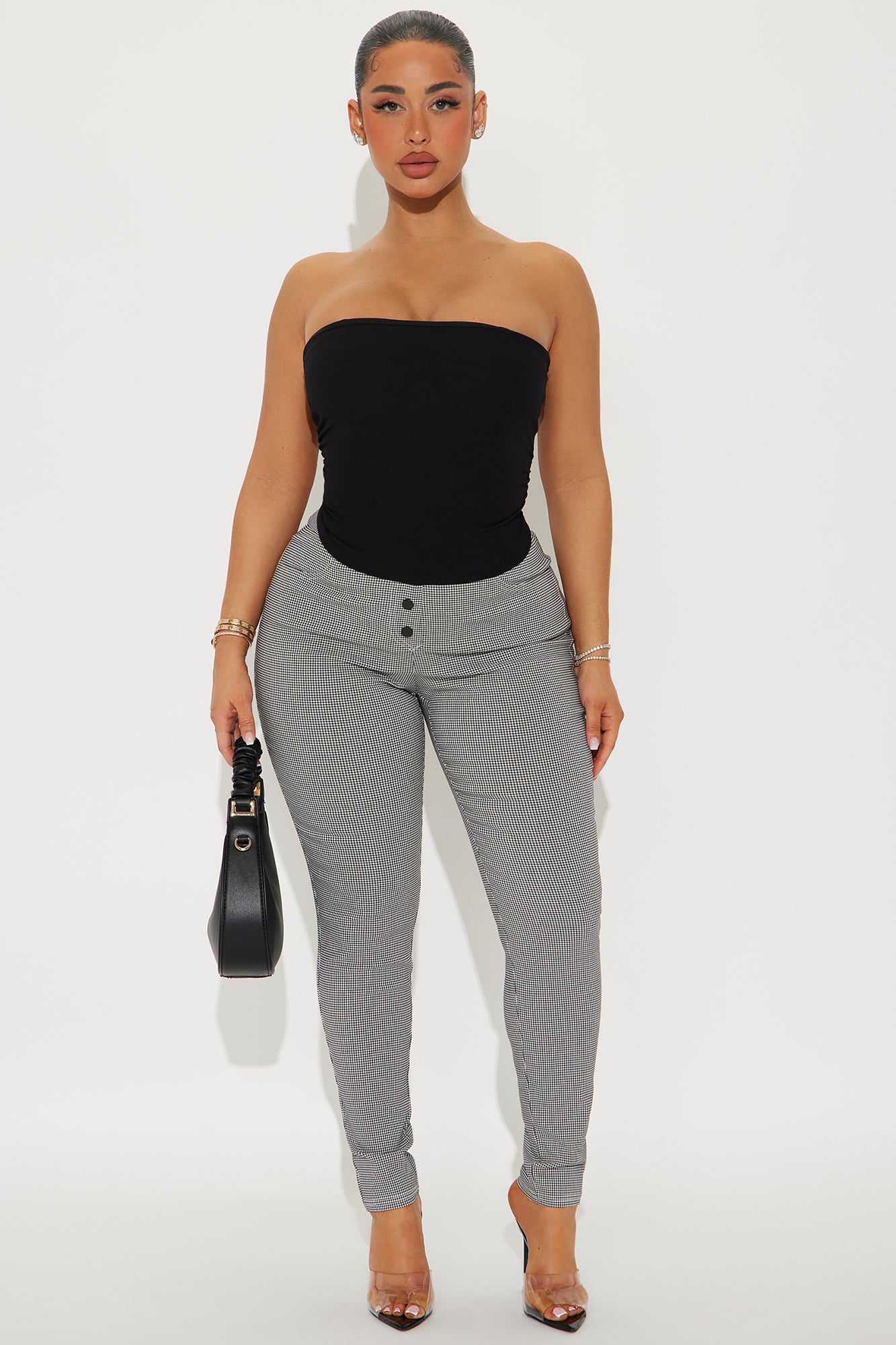 Chasity Gingham Skinny Pant