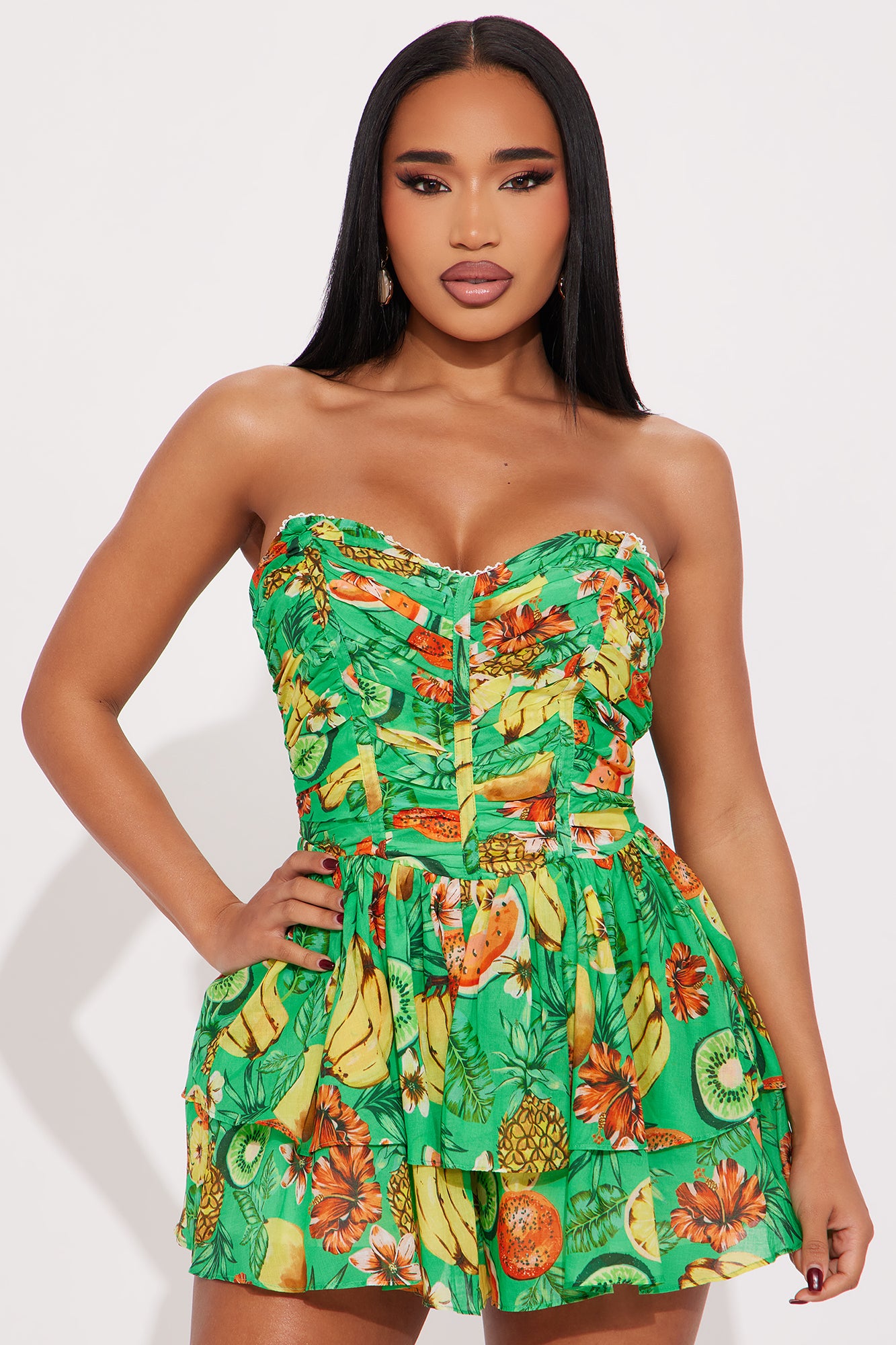 Tropical Punch Ruffle Romper