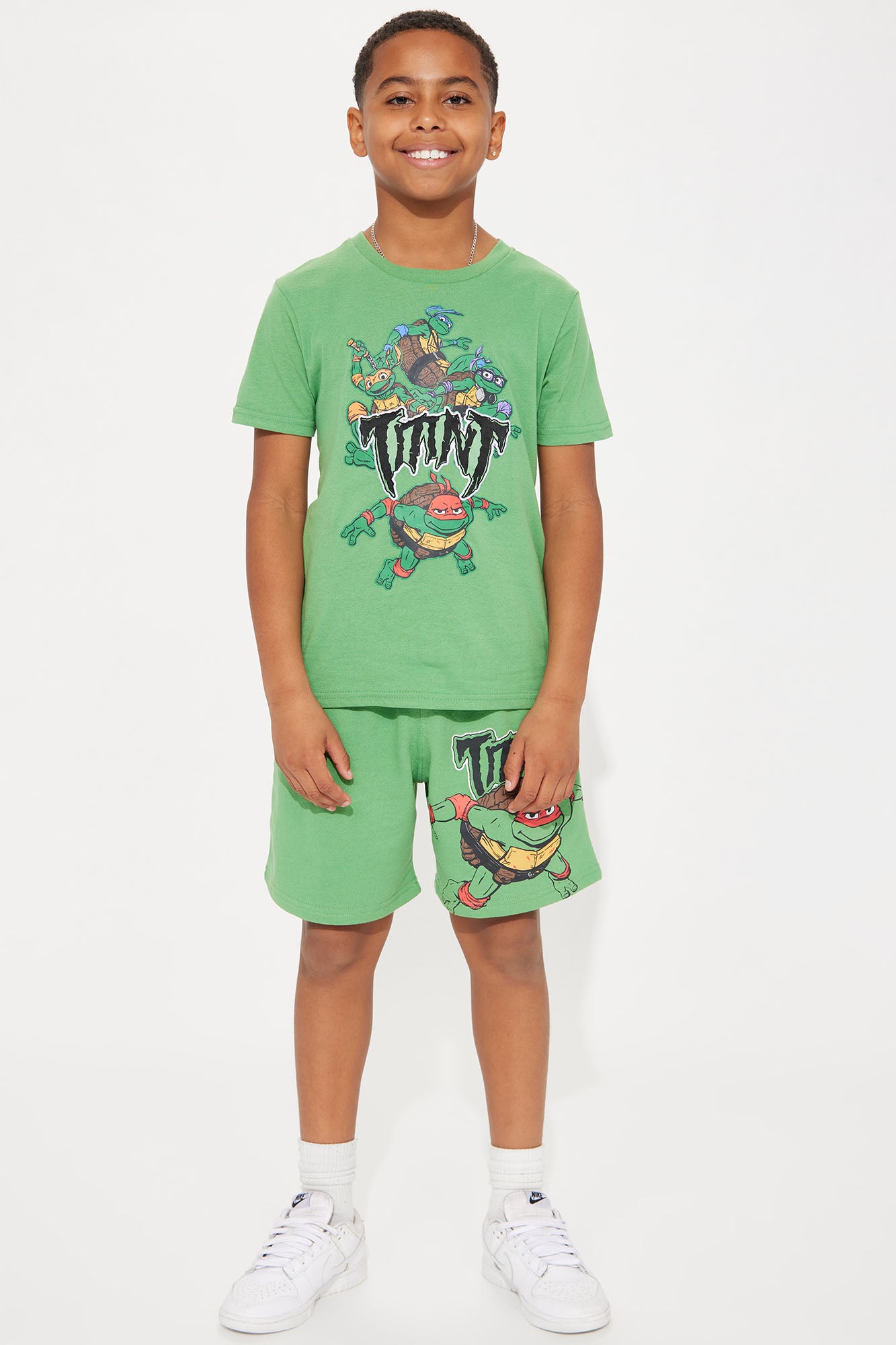 Mini TMNT Embroidered Short Set