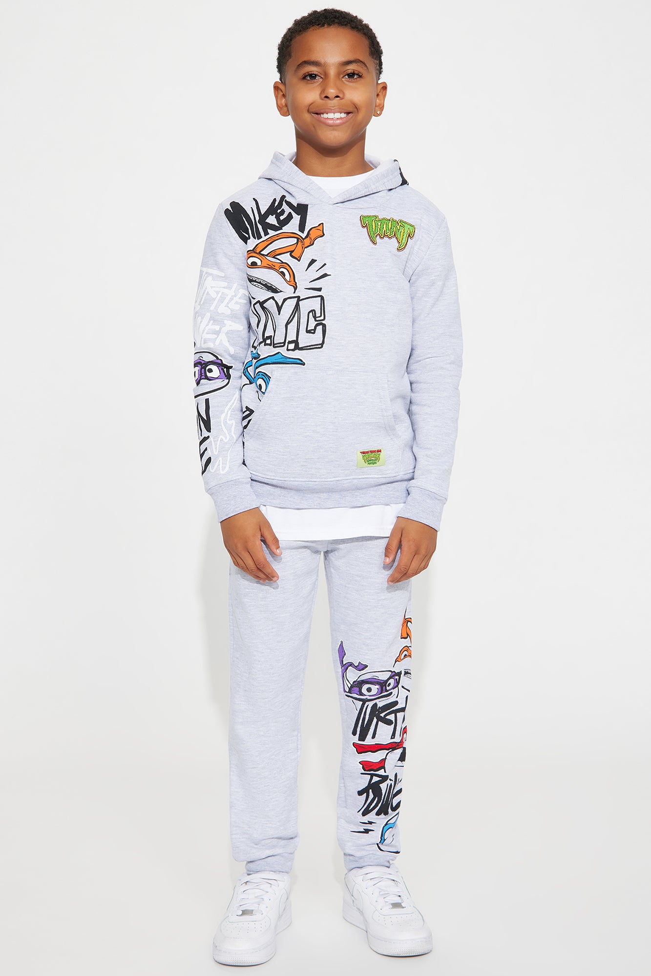 Mini TMNT Graffiti Embroidered Fleece Jogger Set