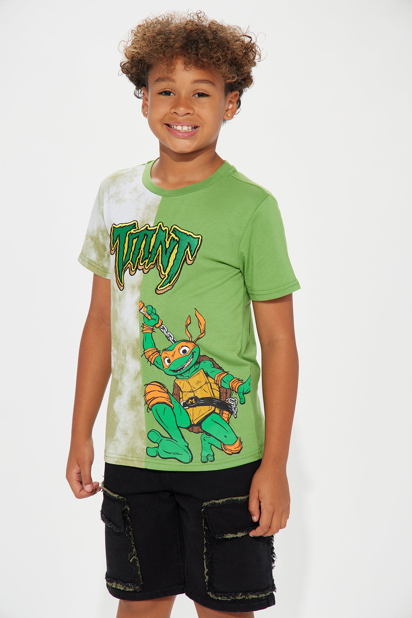Mini TMNT Split Dye Embroidered Tee