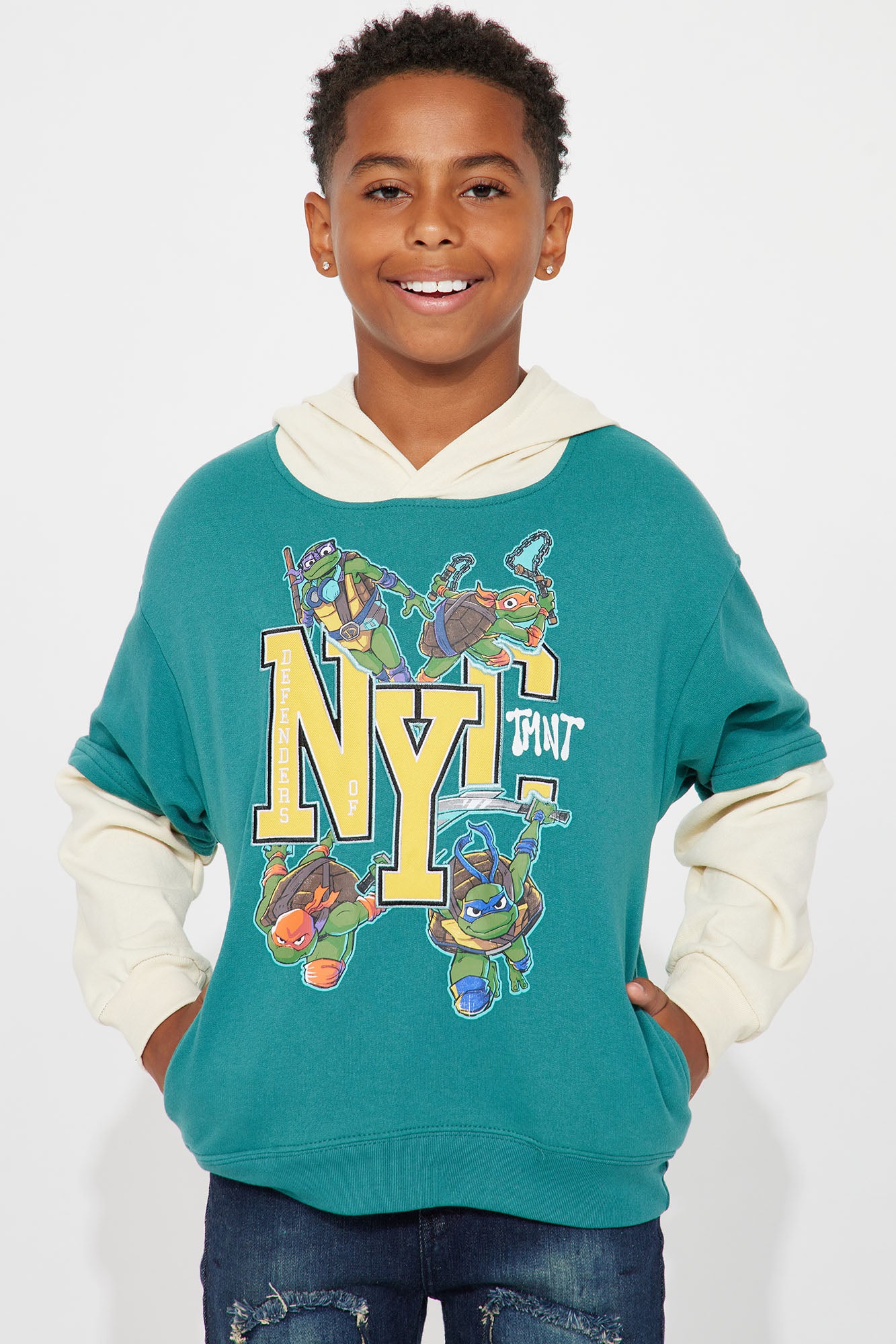 Mini TMNT Embroidered Fleece Hoodie