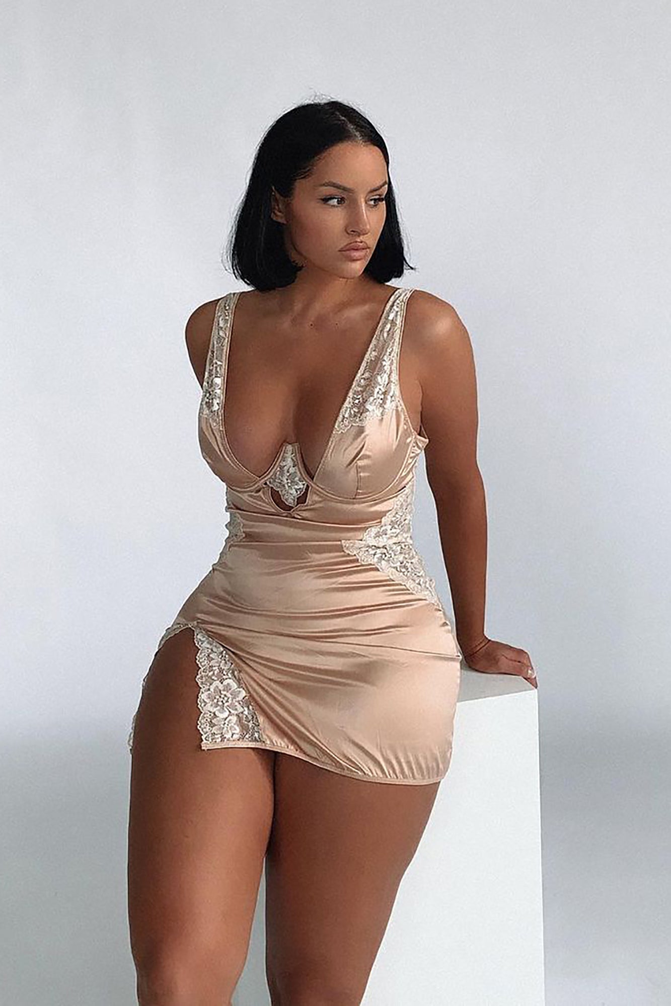 Soft Kisses Satin Babydoll