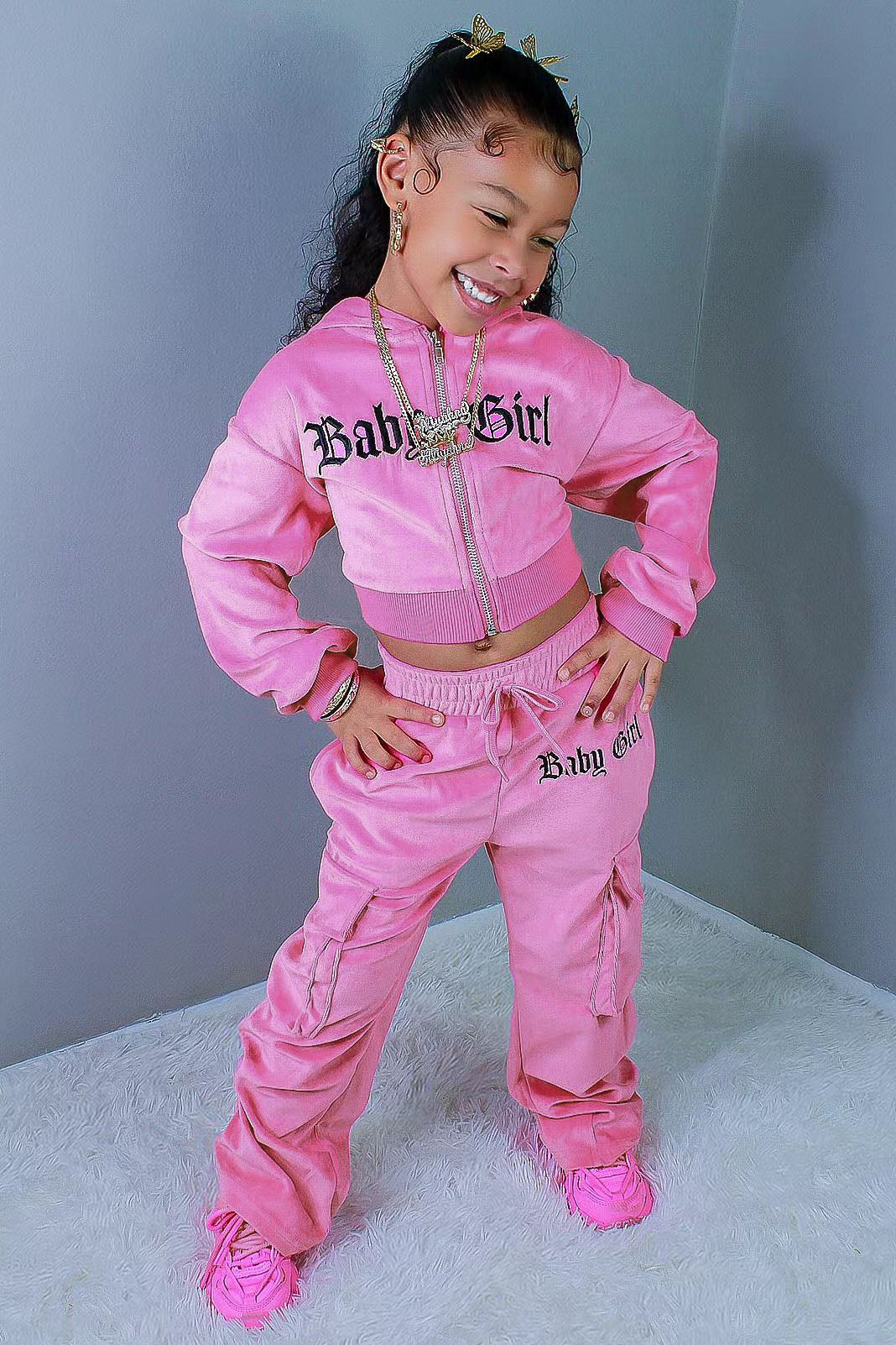Mini Your Baby Girl Velvet Pant Set