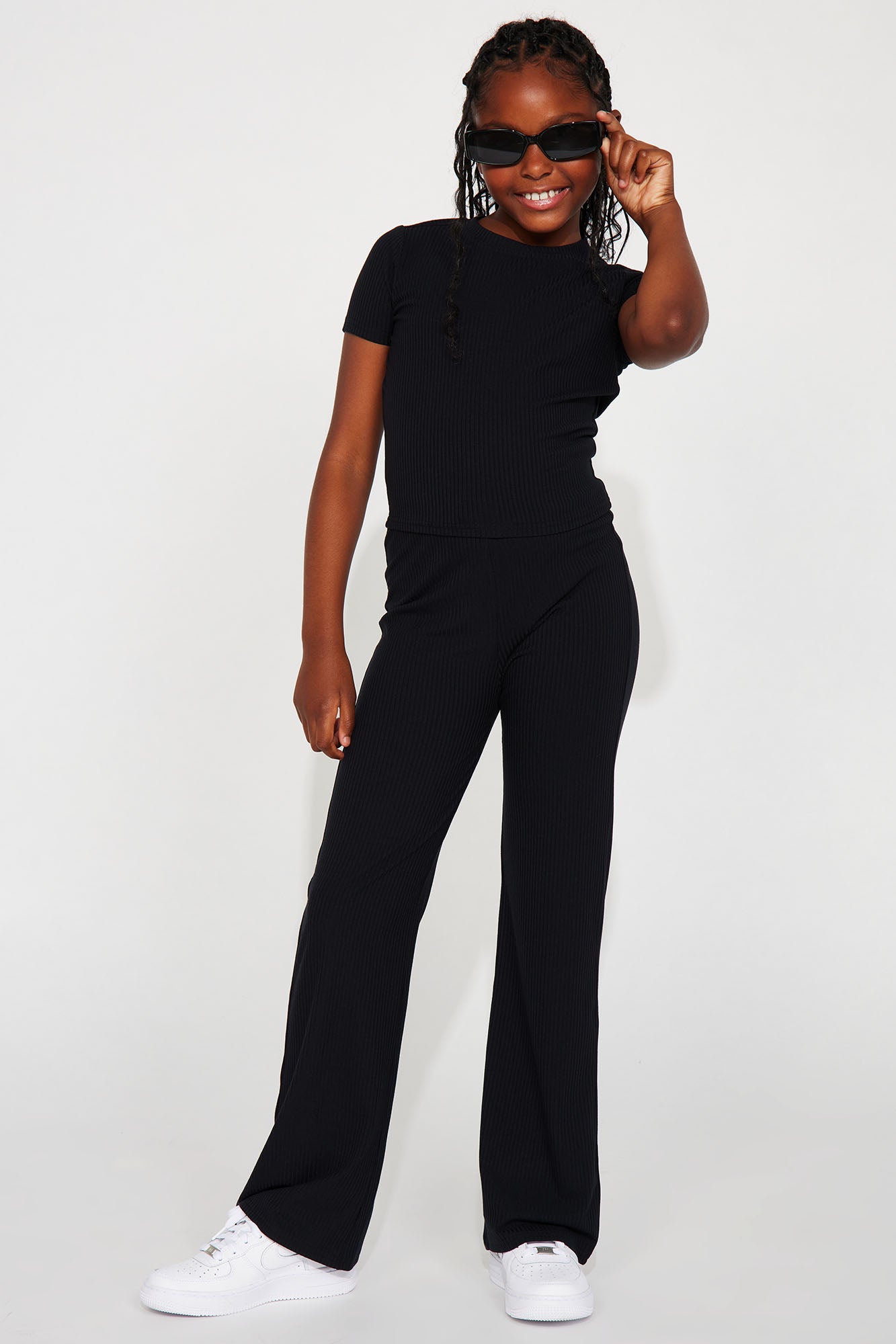Mini In A Mood Ribbed Pant Set