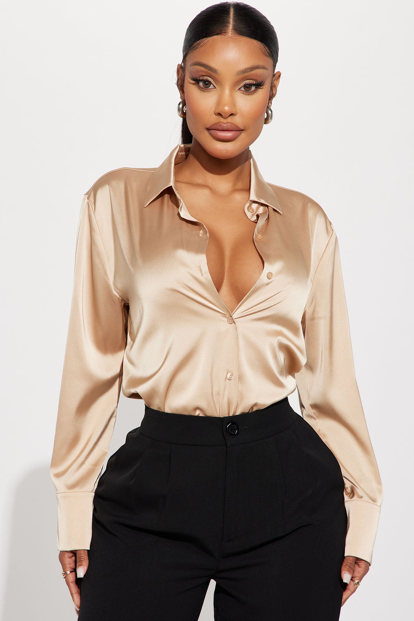 Feelin' Popular Satin Shirt