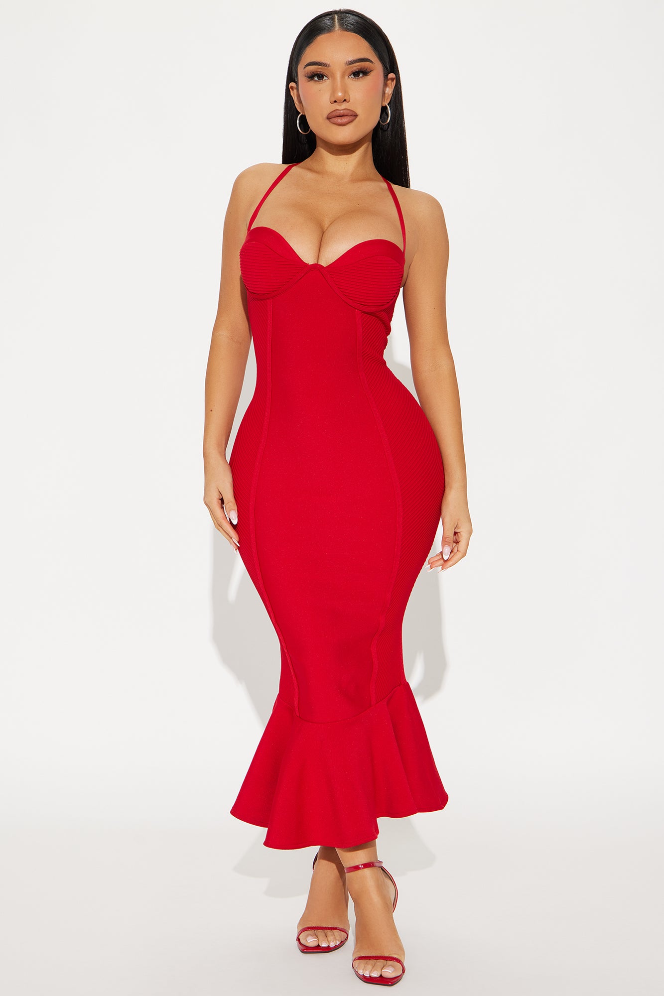 Speak The Truth Bandage Midi Dress