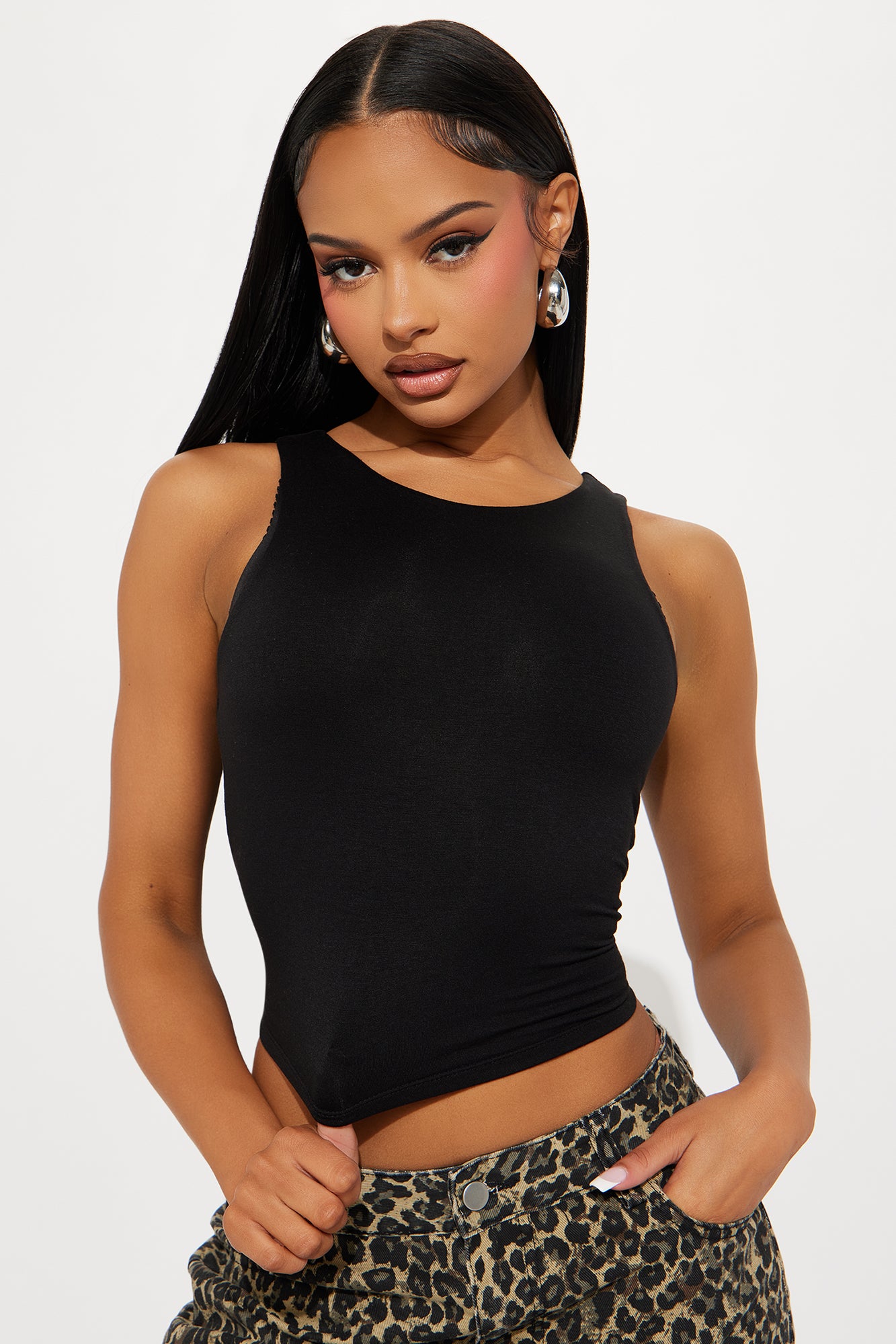 Amberly Double Lined Jersey Tank