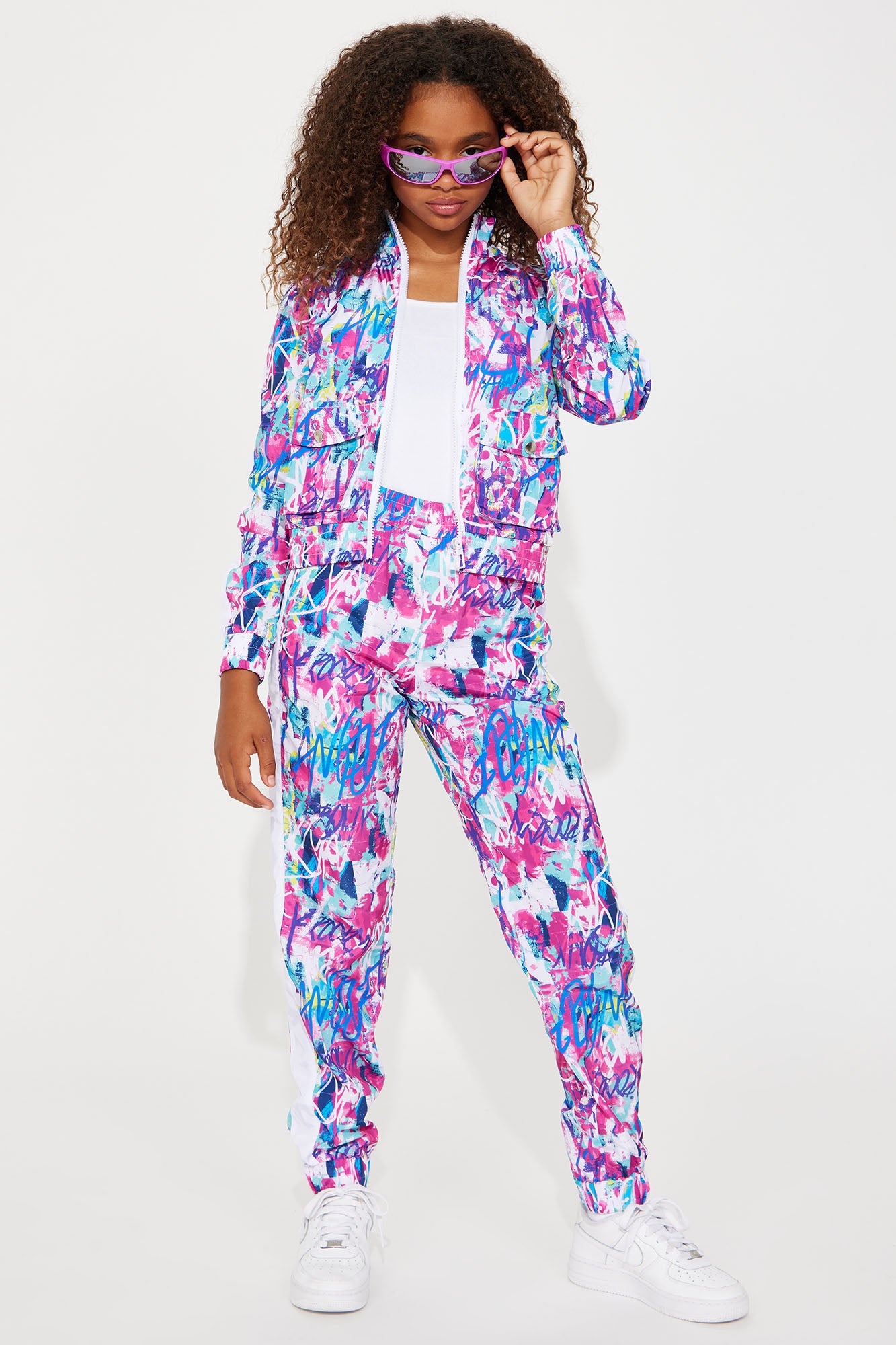 Mini Track Star Windbreaker Long Sleeve Set