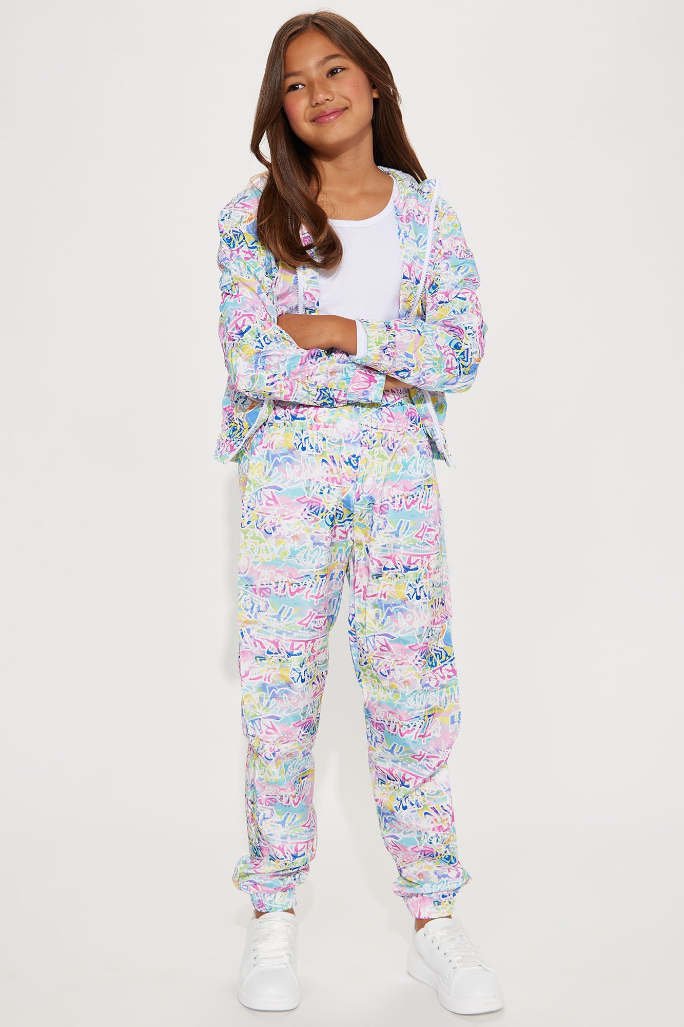 Mini Cozy Knit Zip Up Jogger Set