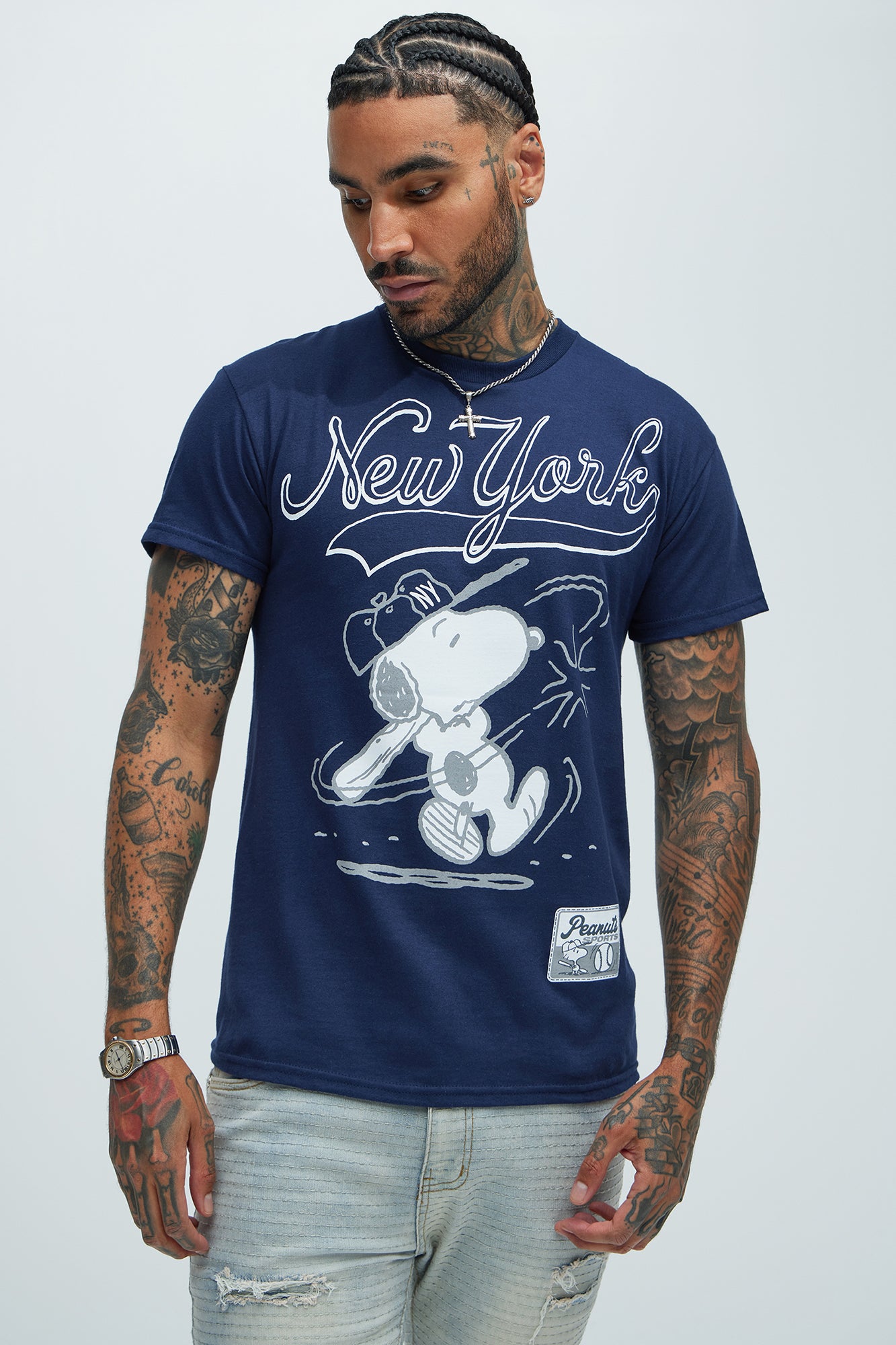 Peanuts NYC Baseball Short Sleeve Tee