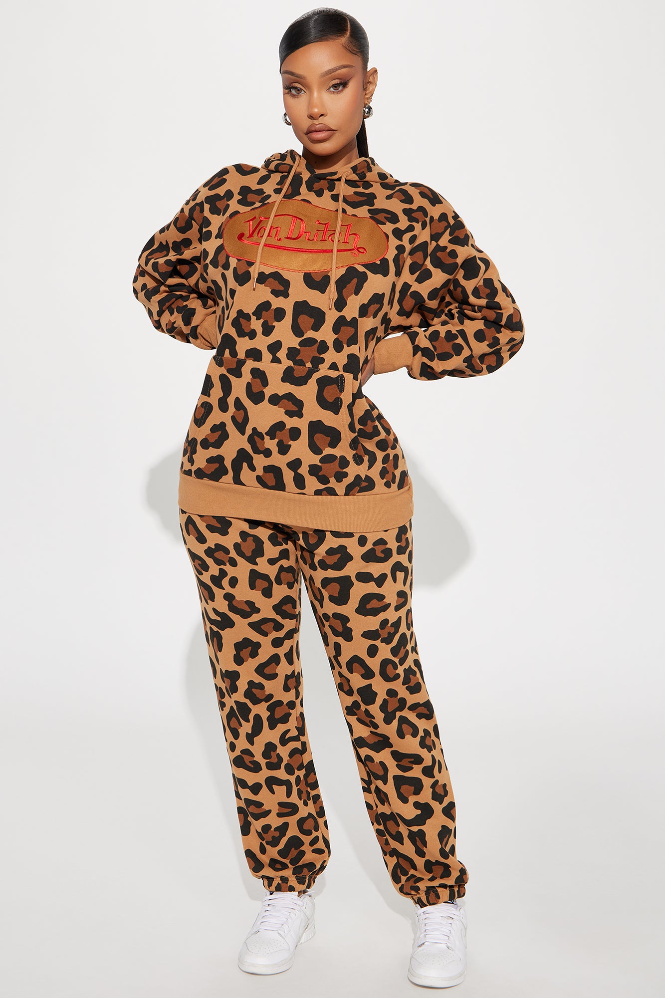 Von Dutch Leopard Patch Hoodie