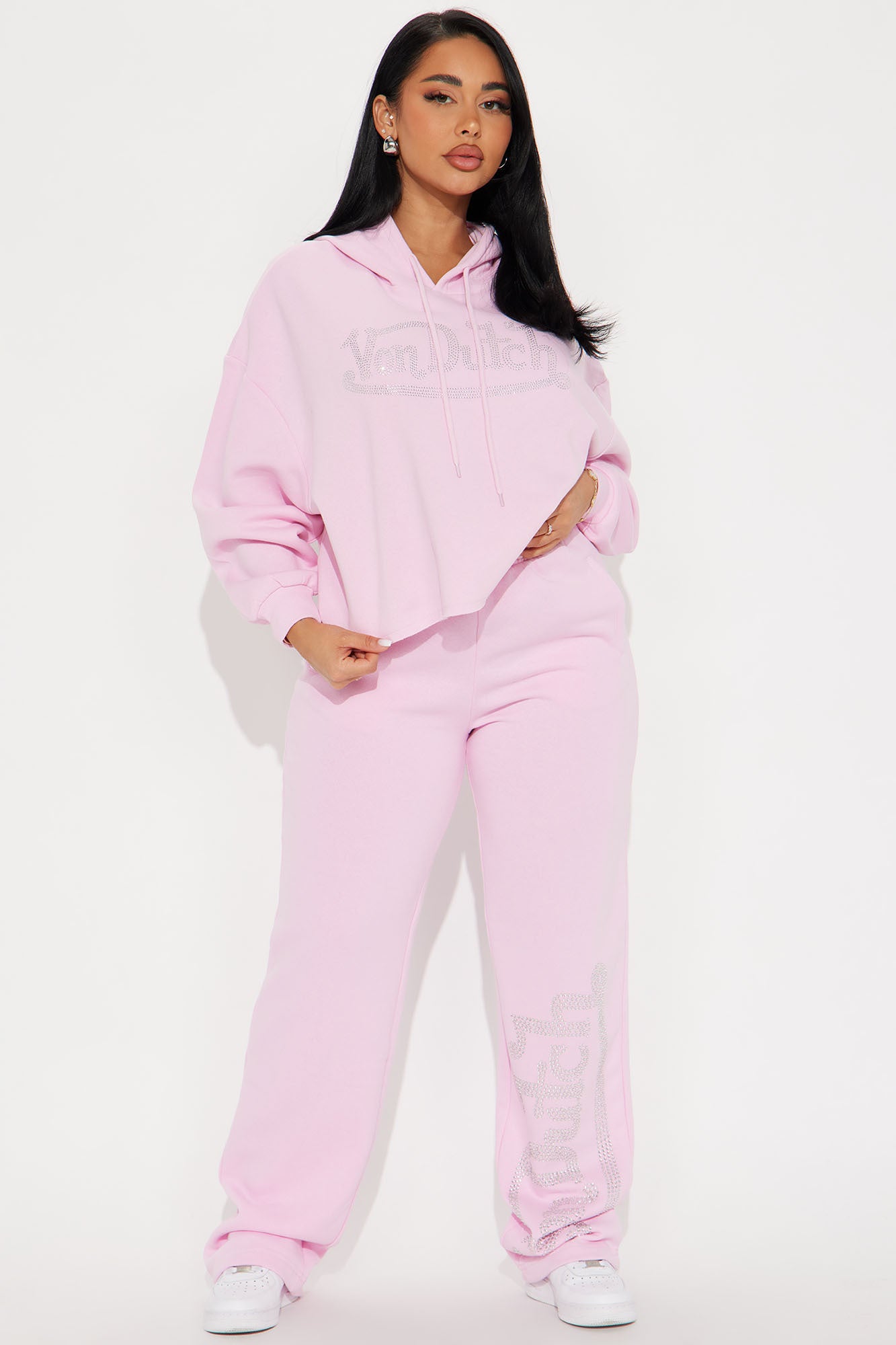 Von Dutch Rhinestone Wide Leg Pant