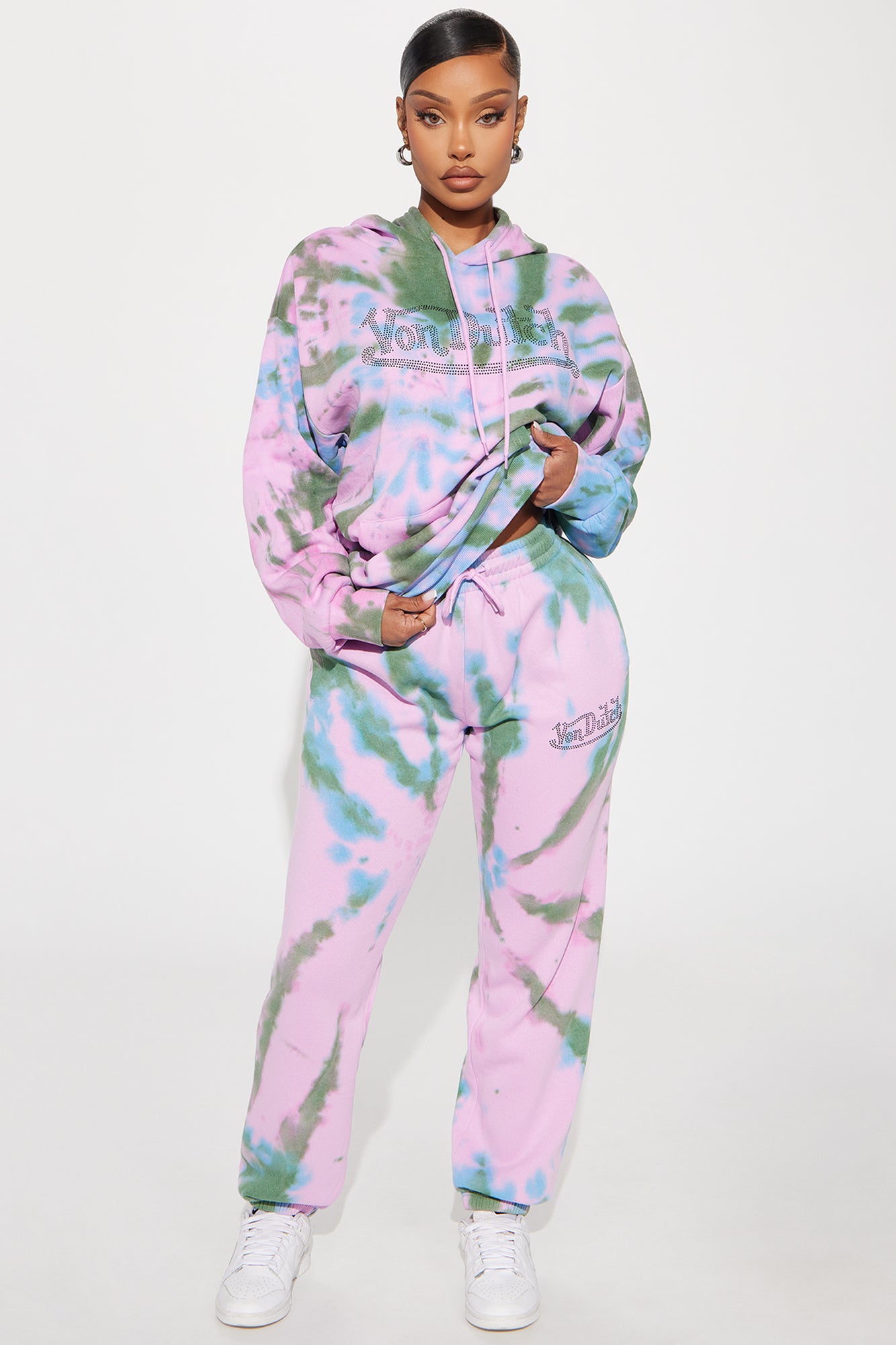 Von Dutch Rhinestone Tie Dye Jogger