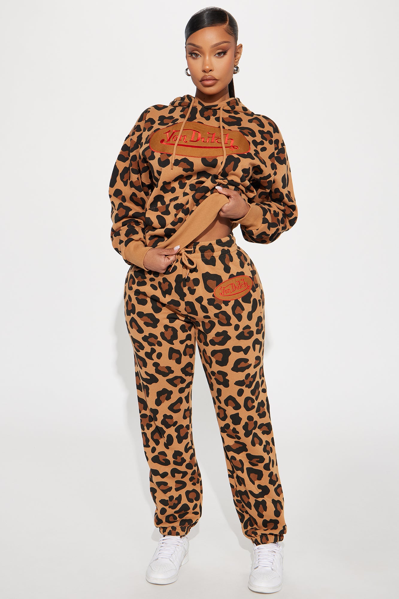 Von Dutch Leopard Patch Jogger