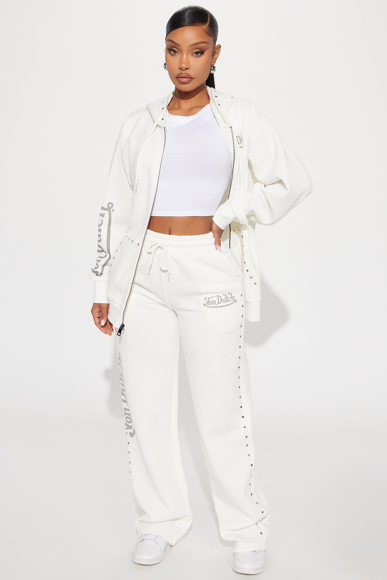 Von Dutch Studded Wide Leg Pant