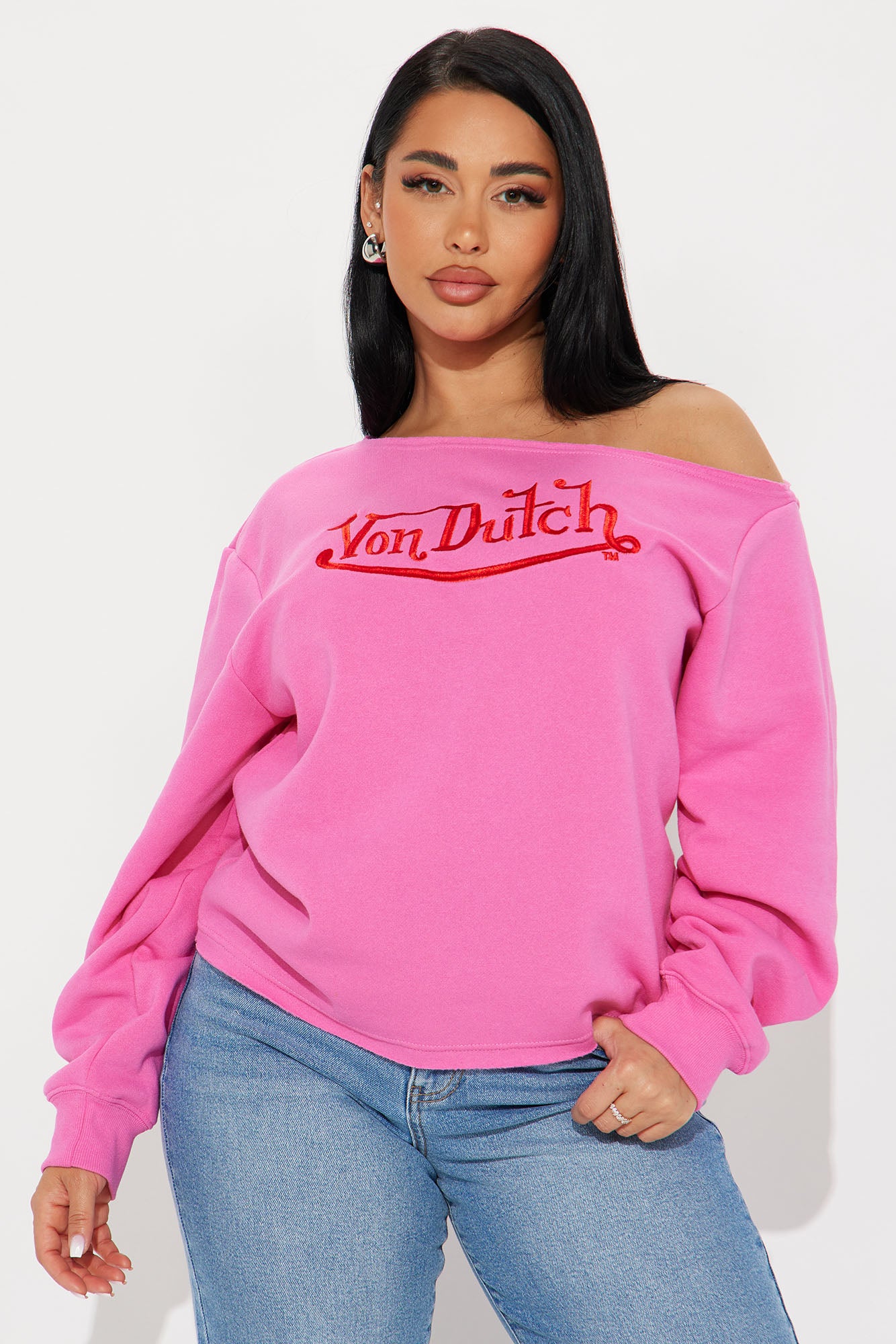 Von Dutch Princess Off Shoulder Sweatshirt