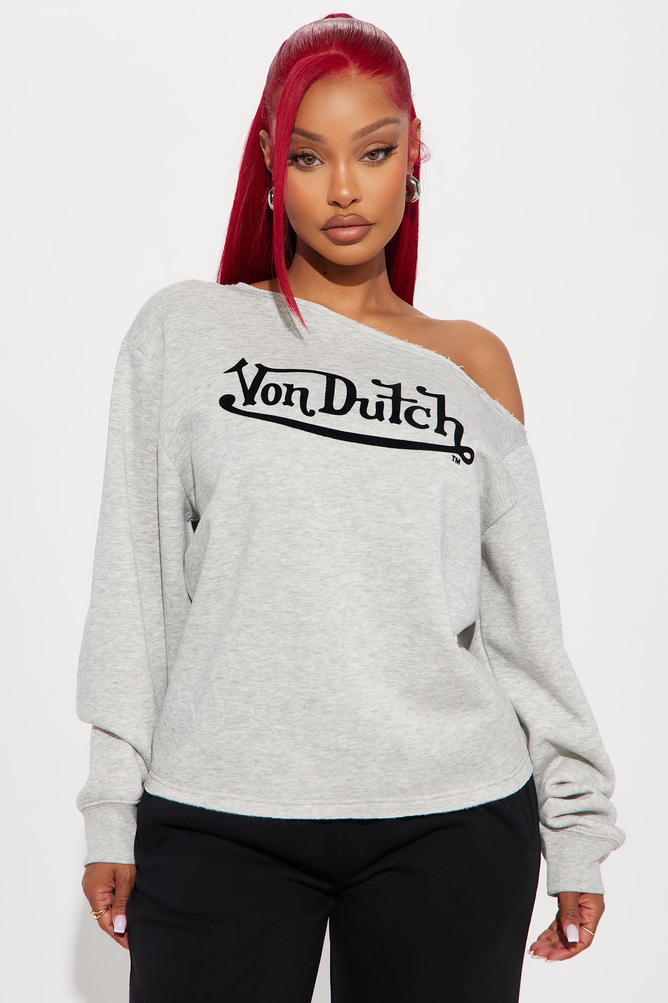 Von Dutch Timeless Off Shoulder Sweatshirt