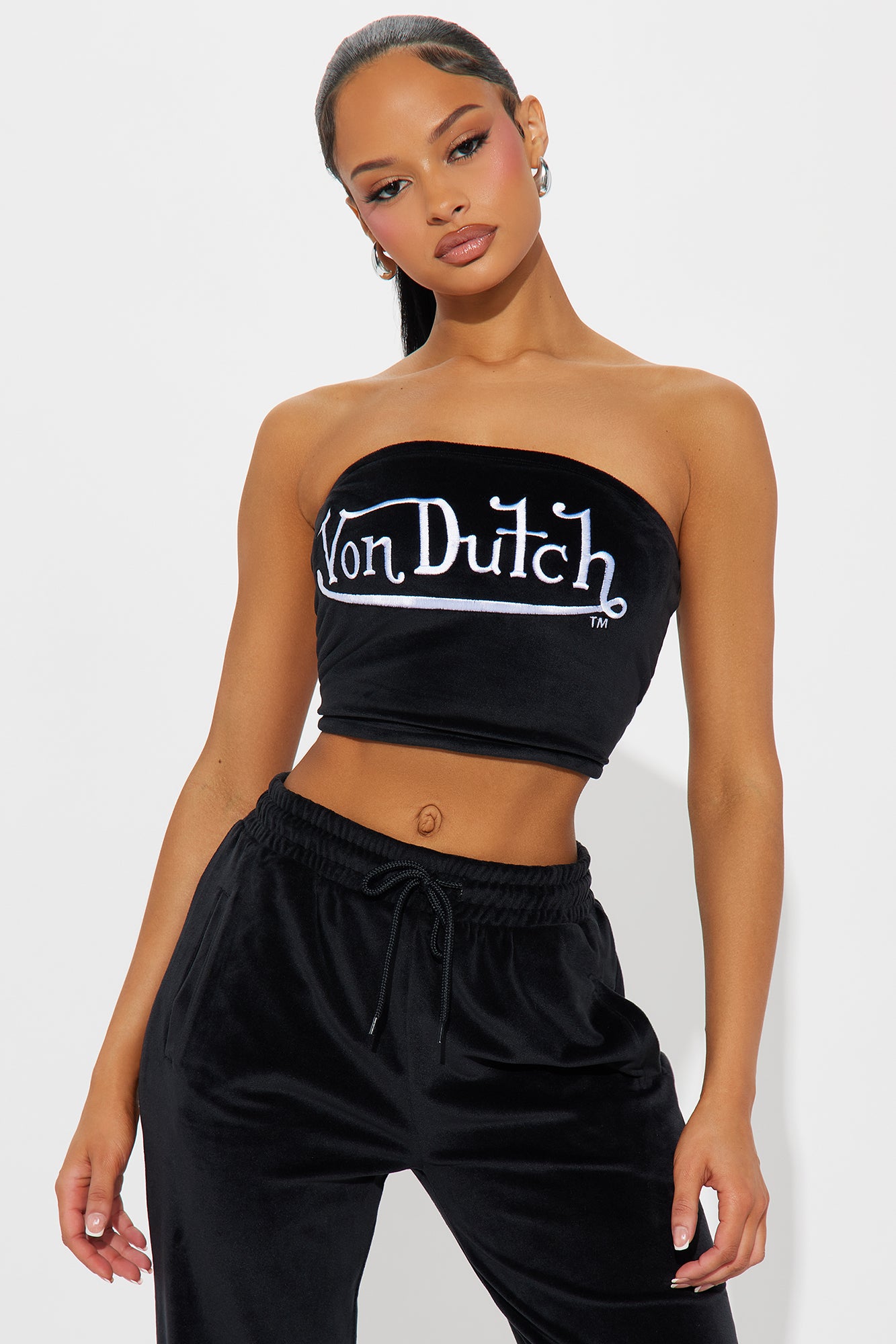 Von Dutch Velour Tube Top