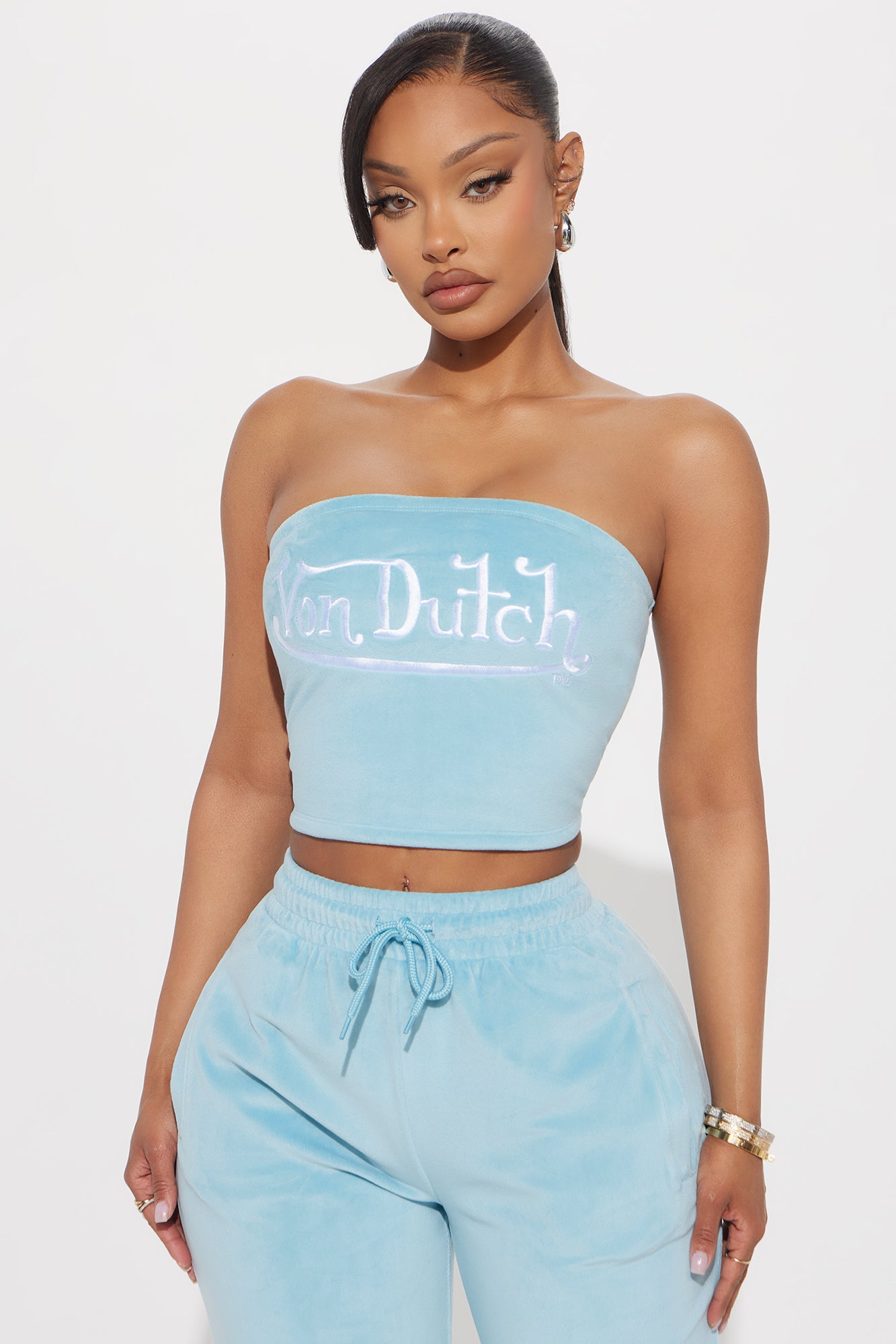 Von Dutch Velour Tube Top