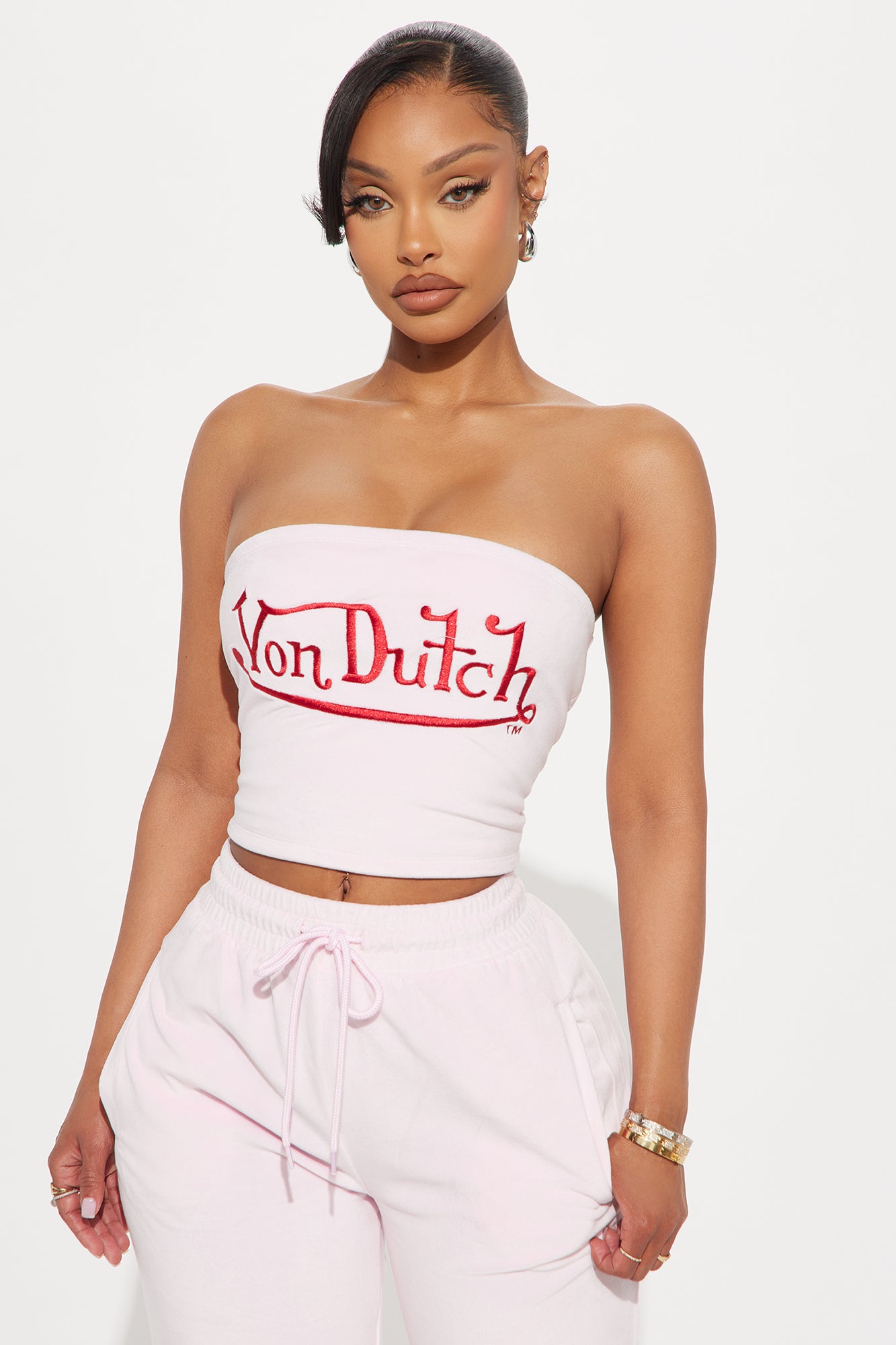 Von Dutch Velour Tube Top