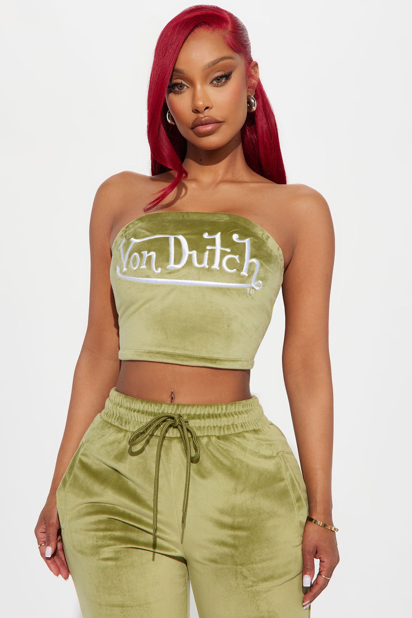 Von Dutch Velour Tube Top