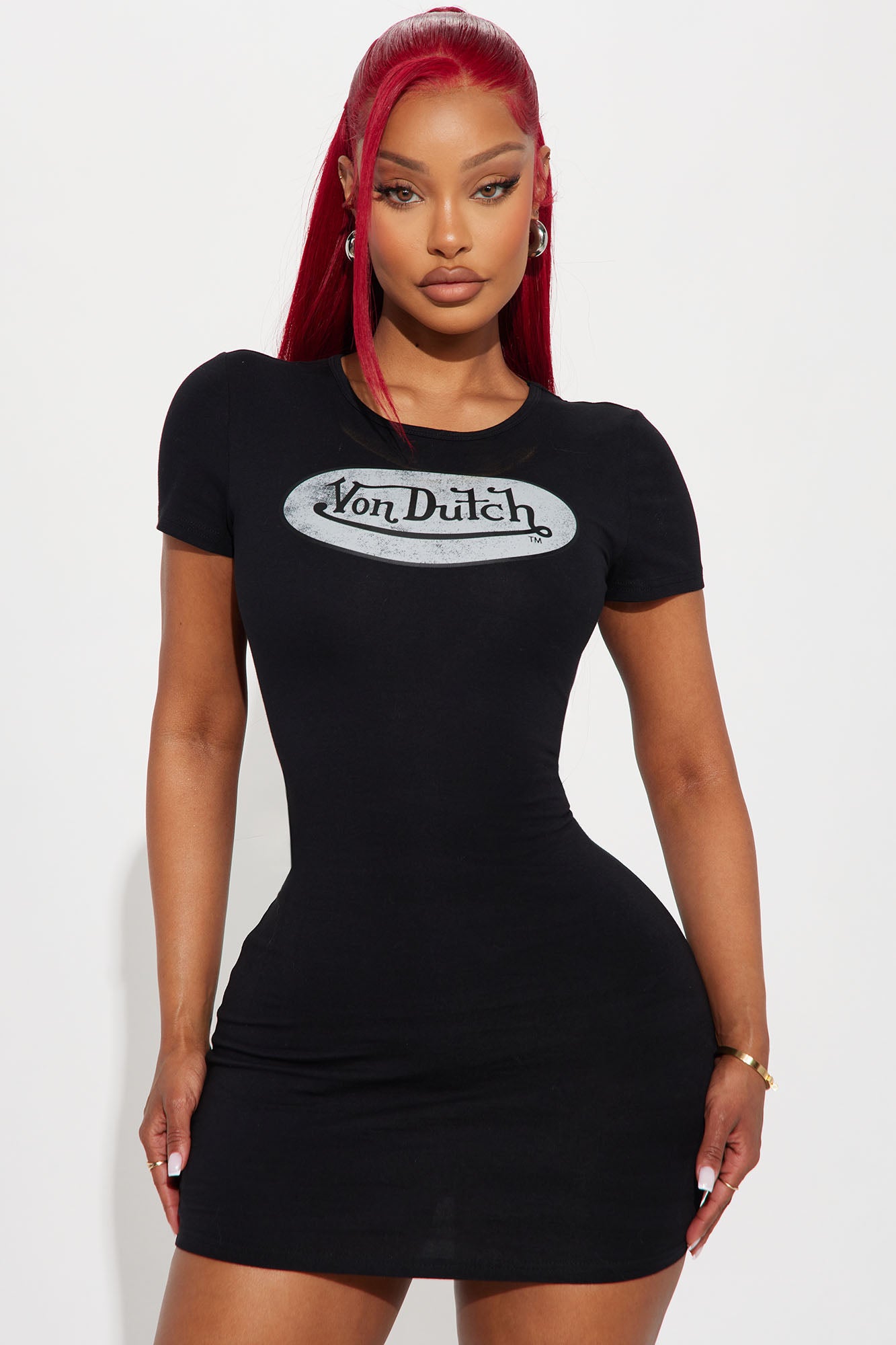 Von Dutch Distressed Mini Dress