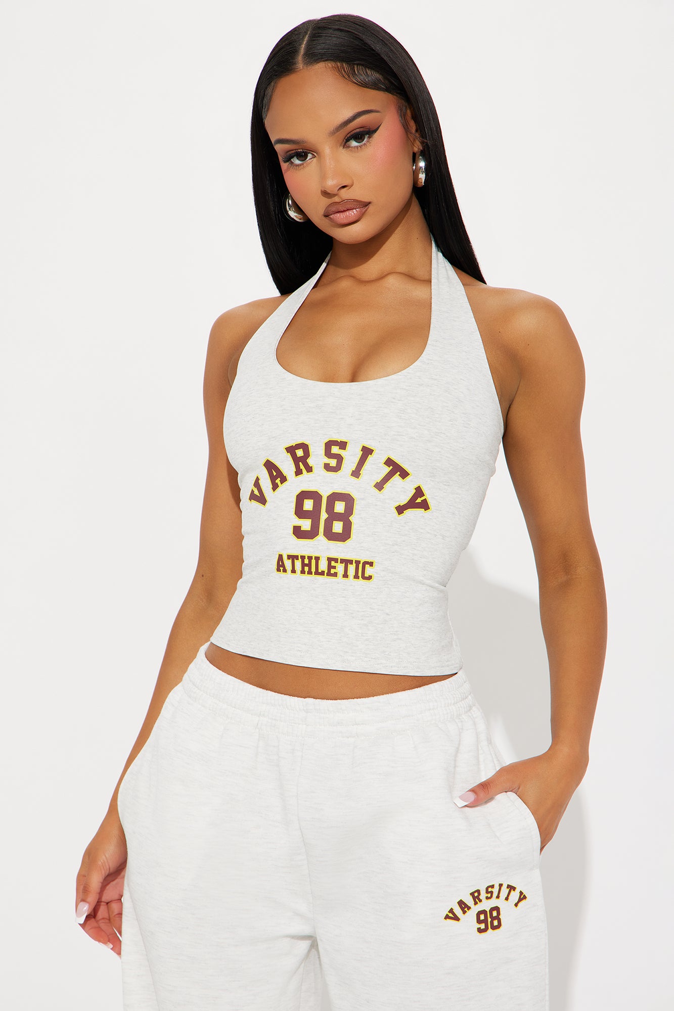 Izabel 98 Varsity Halter Top